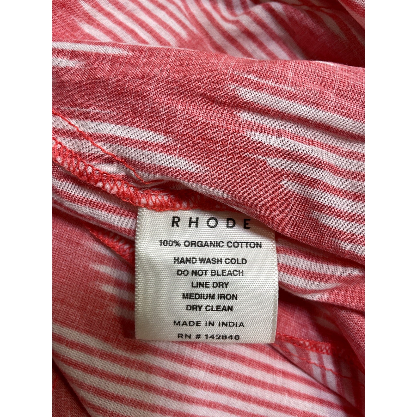 Rhode 'Ella' Red Cotton Dress Size S