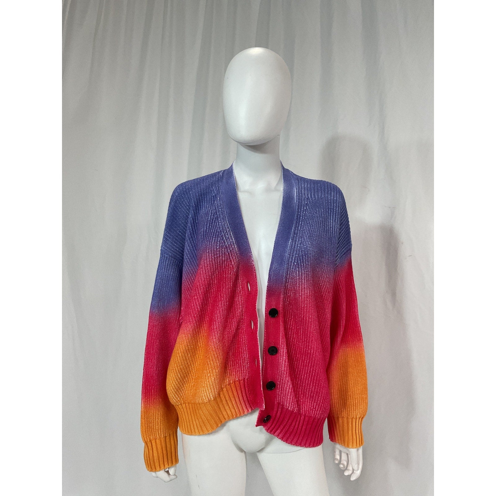 Msgm 'Sunset' Blue Cardigan Size M