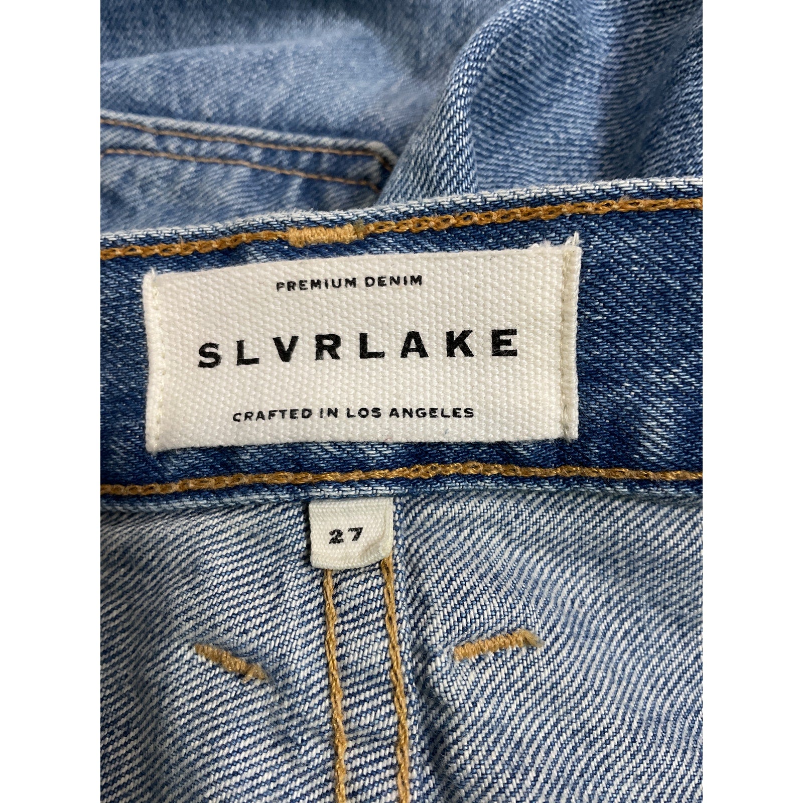 Slvrlake 'London' Blue High Waist Straight Leg Denim Jeans Size 27