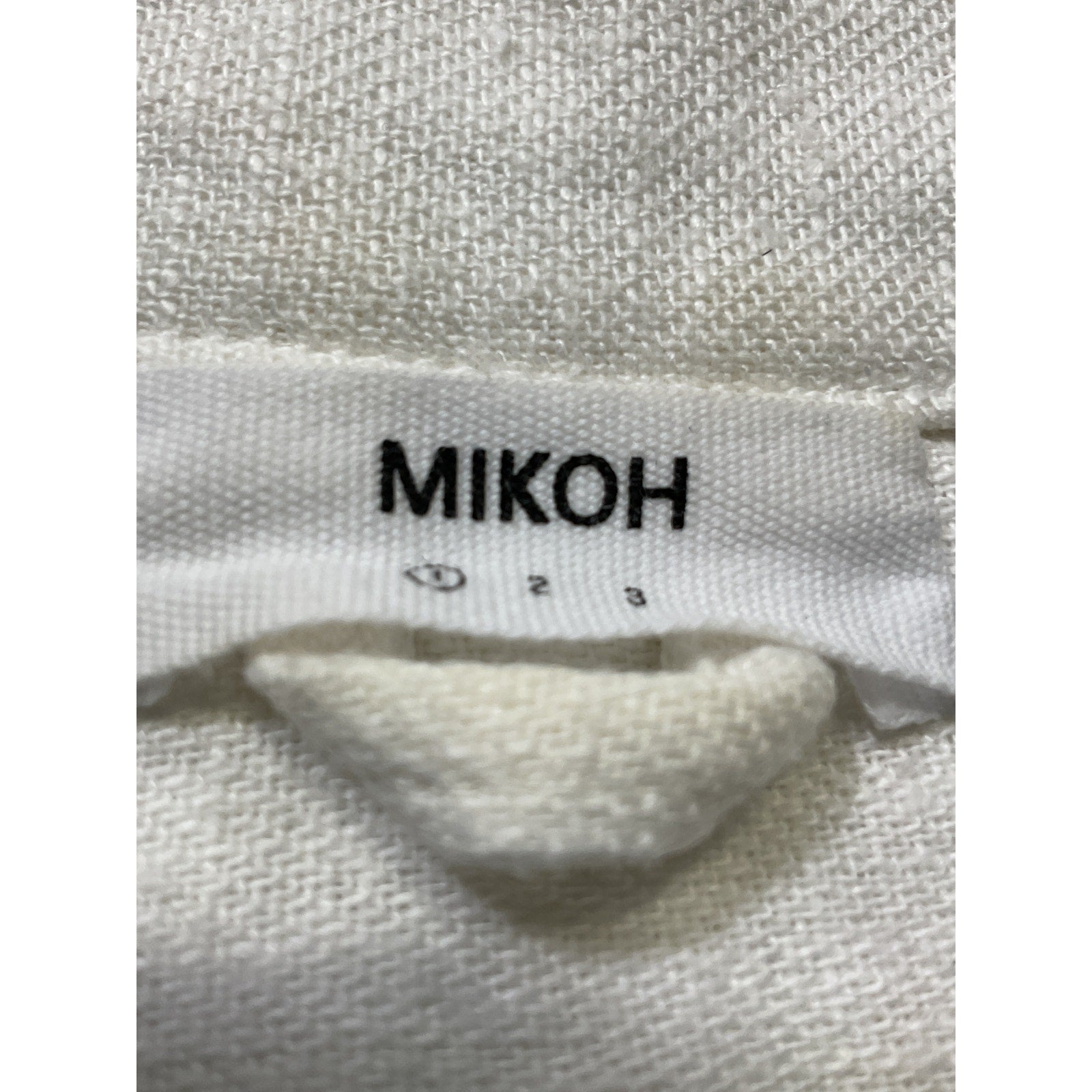Mikoh 'Busan' White Linen Button Up Blouse Size S