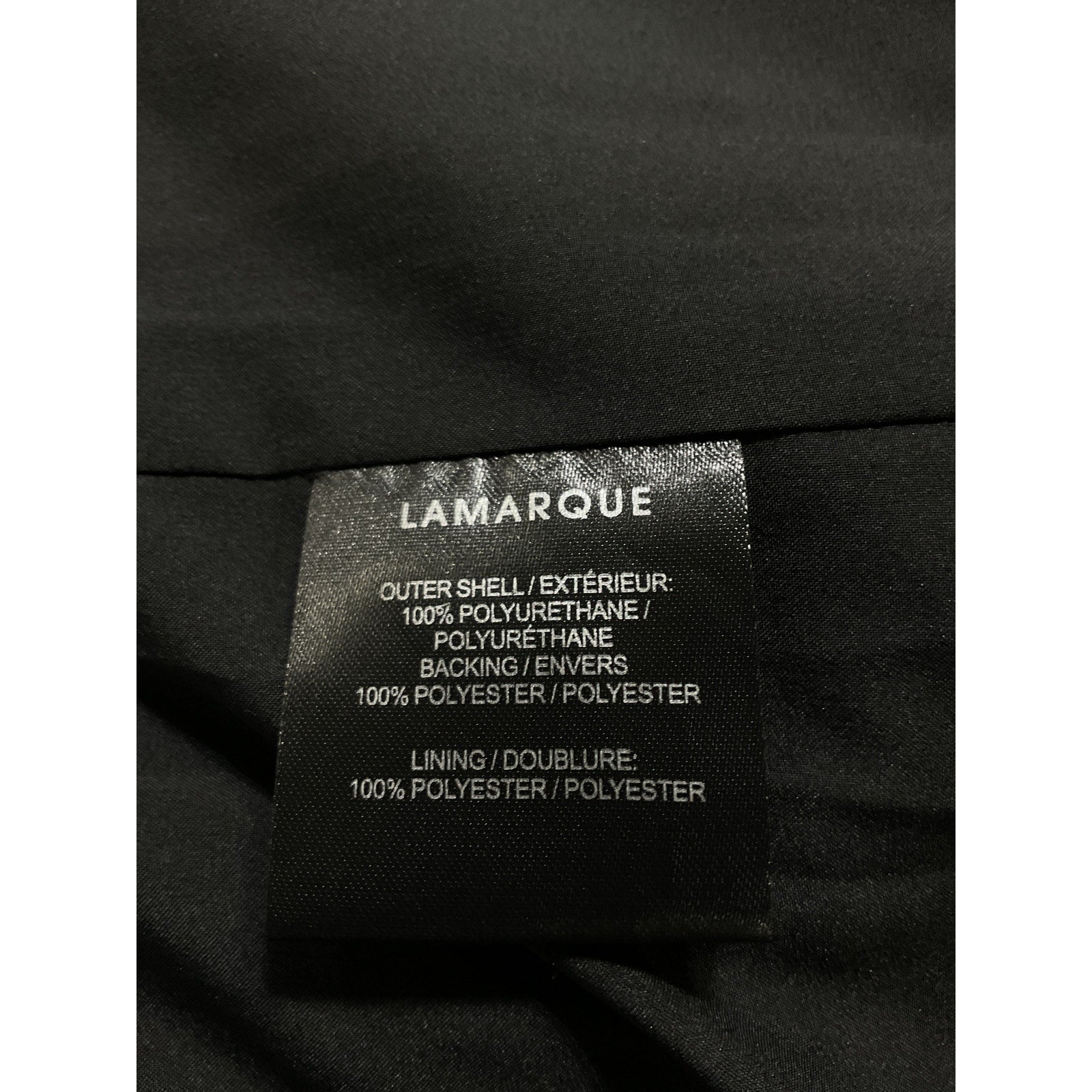Lamarque 'Galia' Black Faux Leather Oversized Blazer Size XS