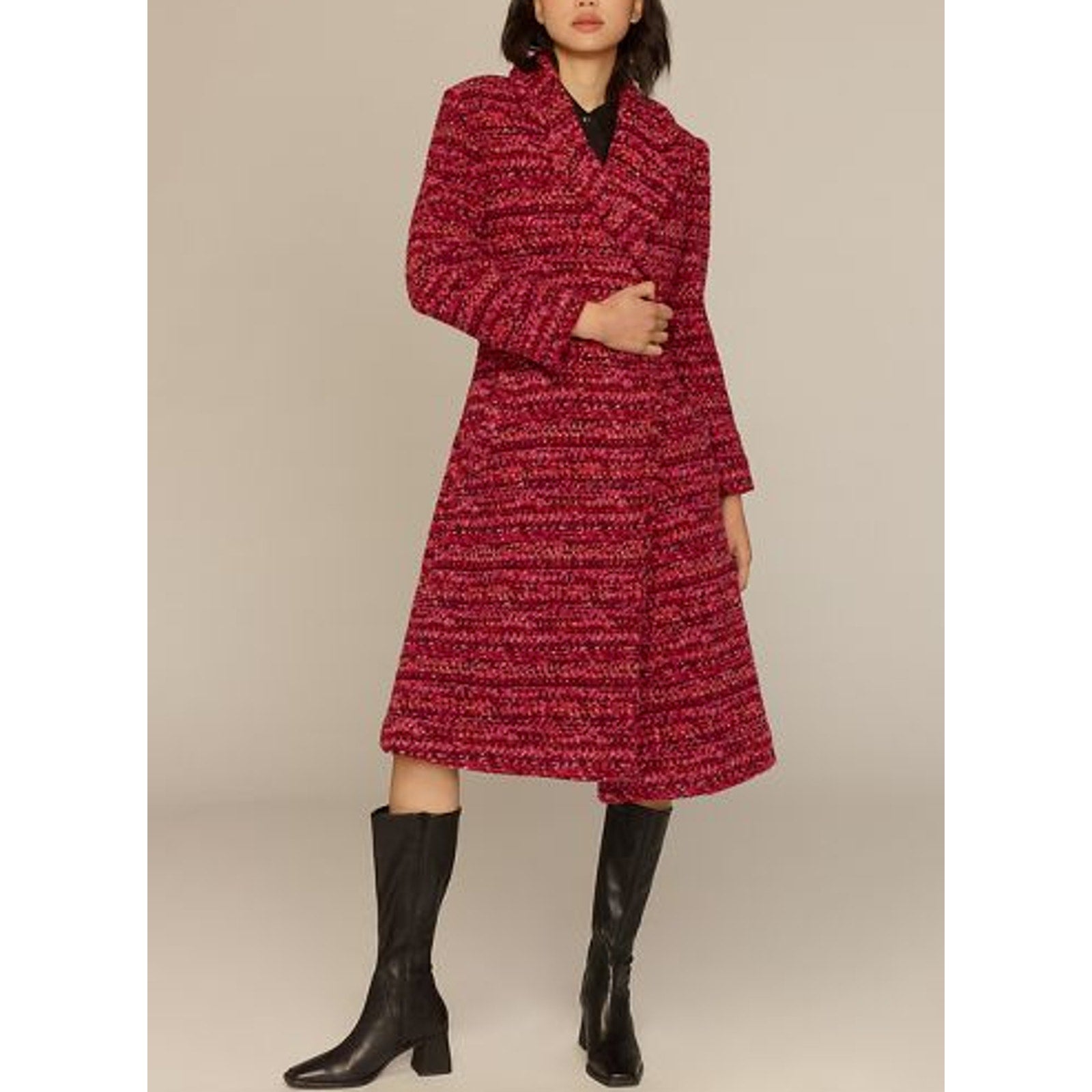Hutch 'Kat' Pink Wrap Coat Size L - NWT