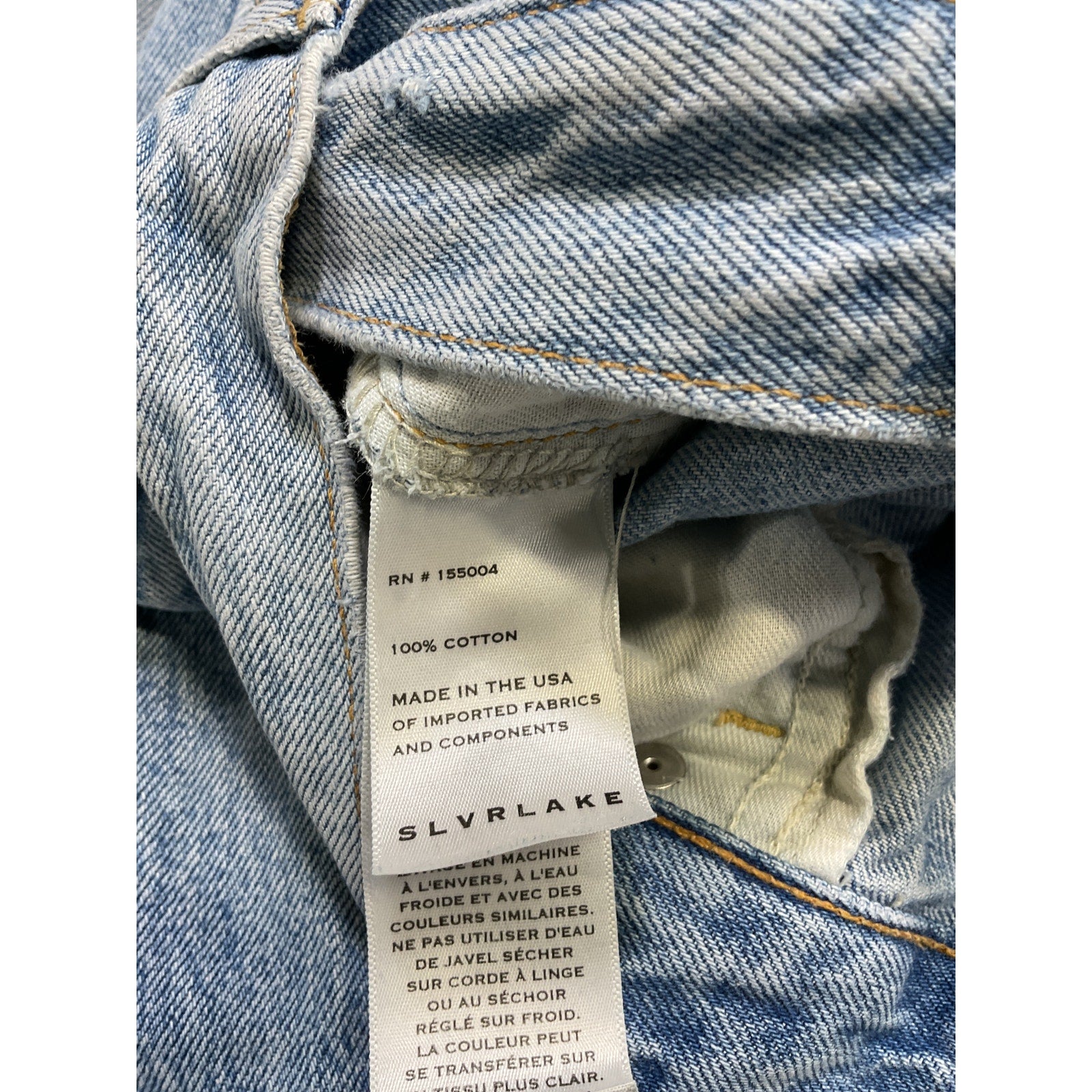Slvrlake 'London' Blue High Rise Straight Size 25