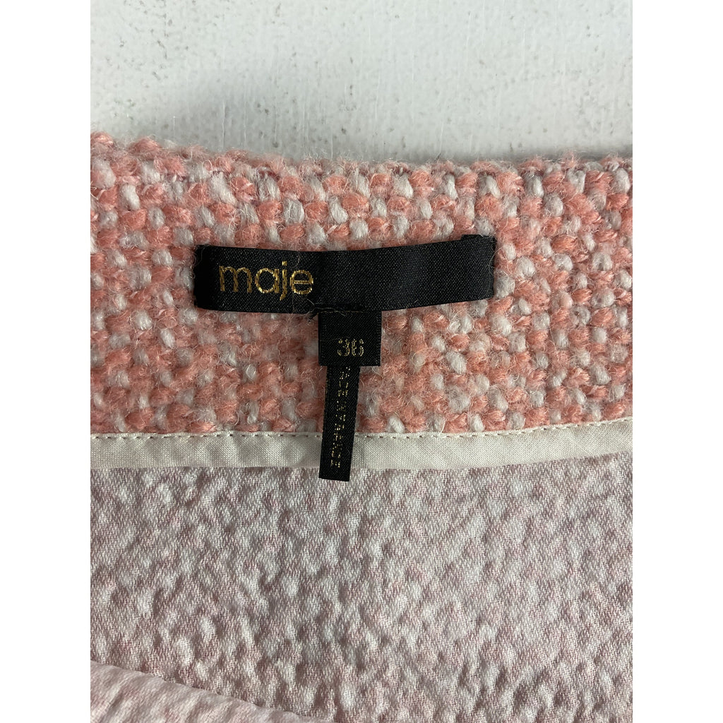 Maje 'Josila' Pink Tweed Skirt Size S