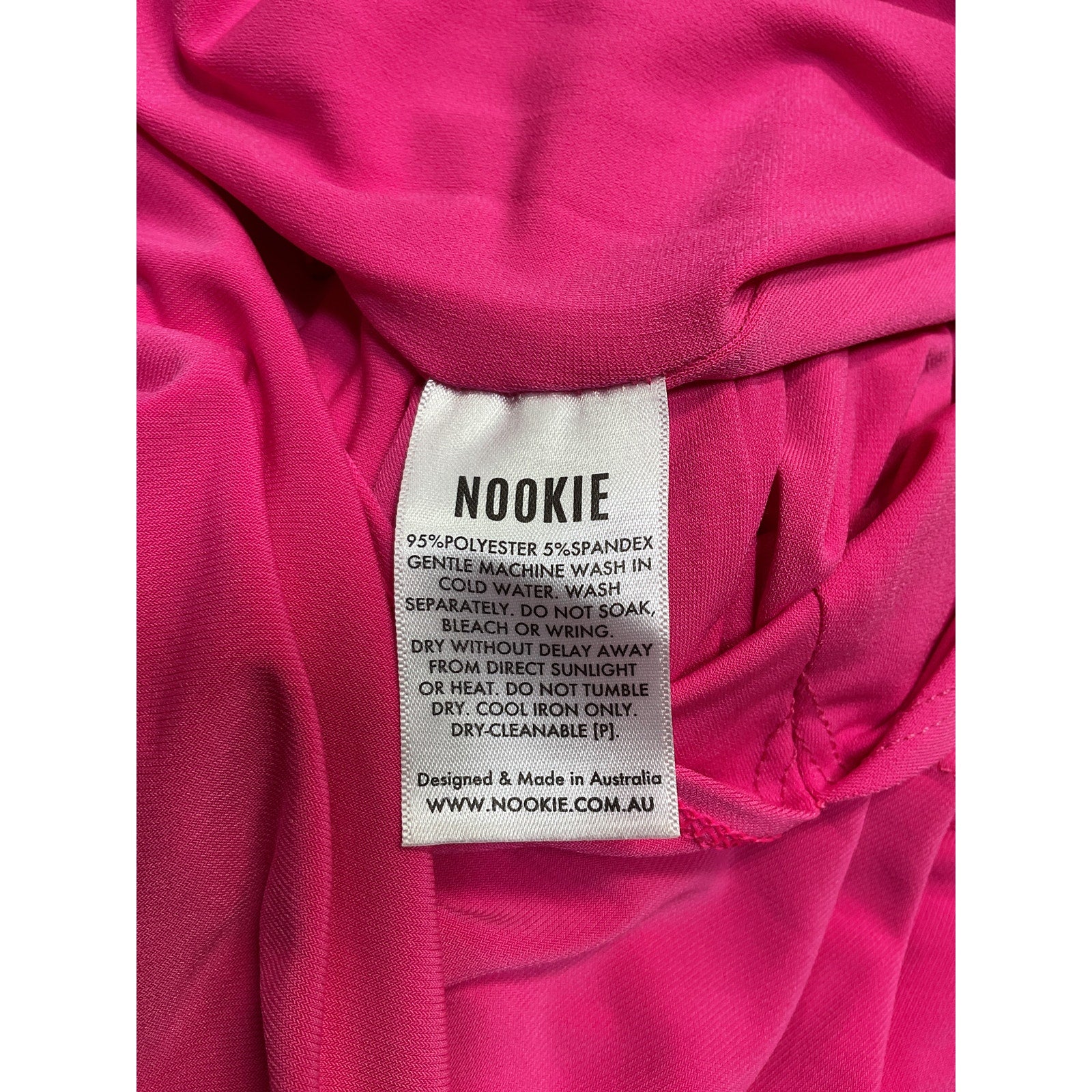 Nookie 'Aria' Pink Poly One Shoulder Gown Size M