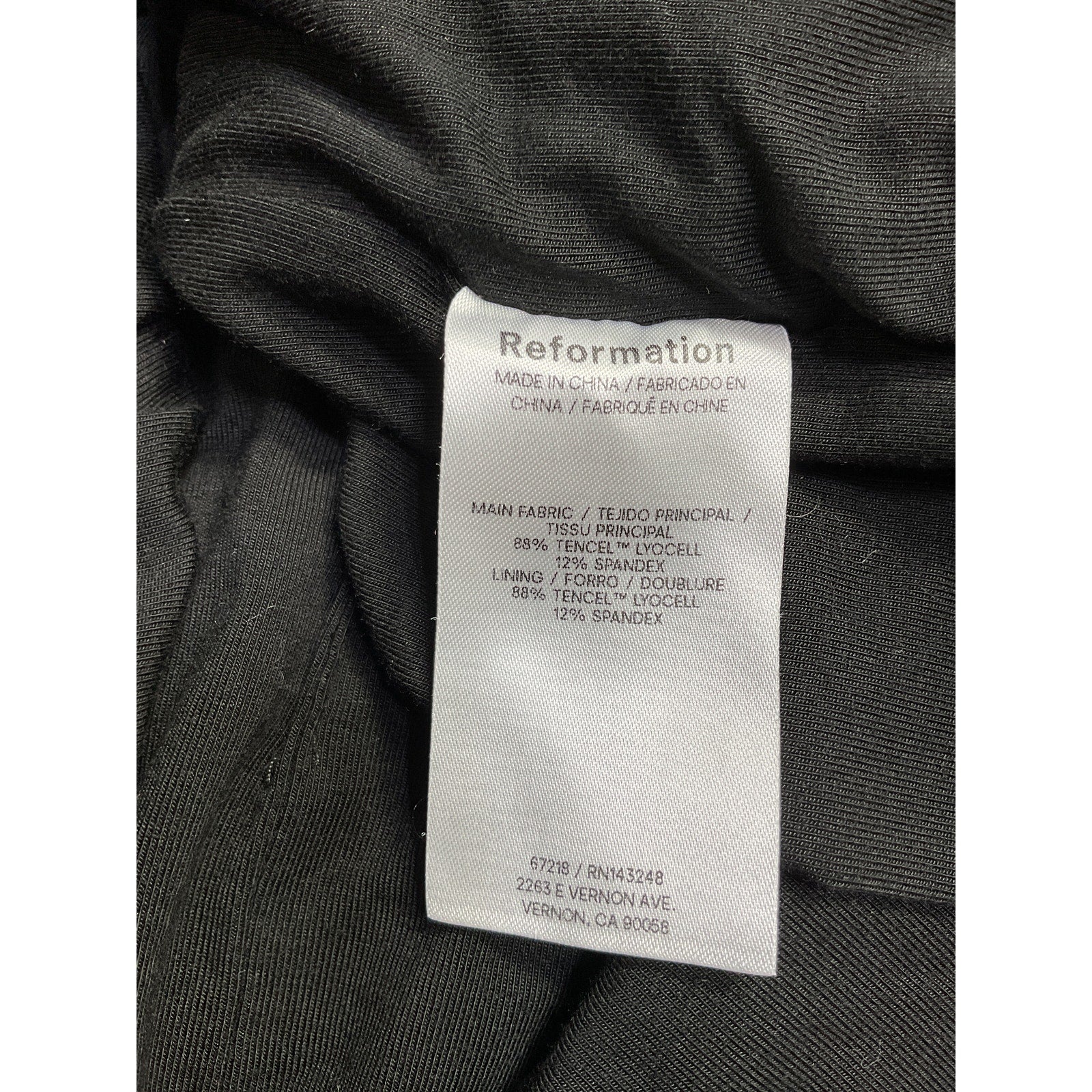 Reformation 'Arlo' Black Tencel Knit Two Piece Size S