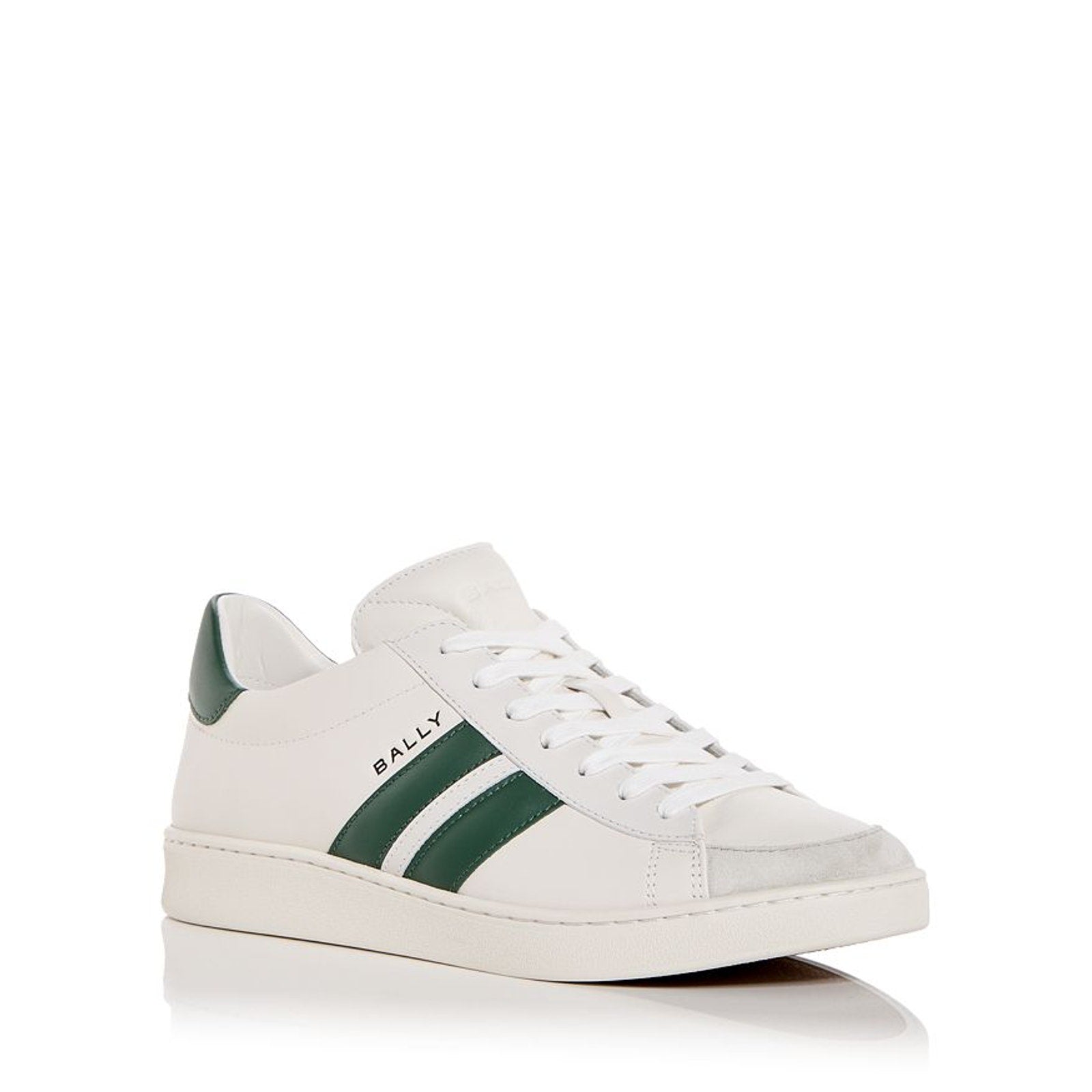 Bally 'Tyger' White Leather Low Top Sneakers Size 9.5