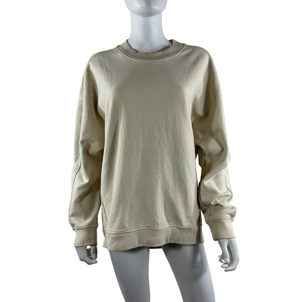 Tibi 'Cocoon' Ivory Crewneck Sweatshirt Size S