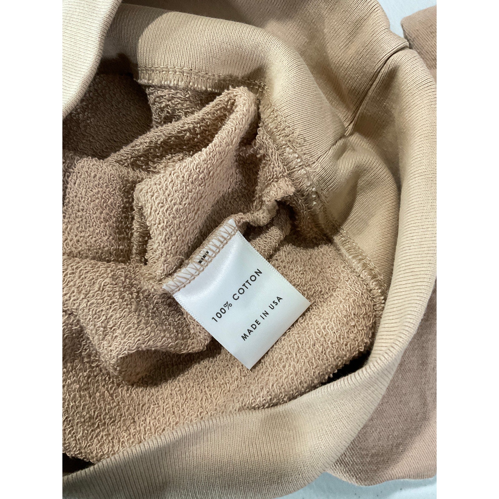 L'Academie '80S' Tan Cotton Sleeve Sweatshirt Size XS