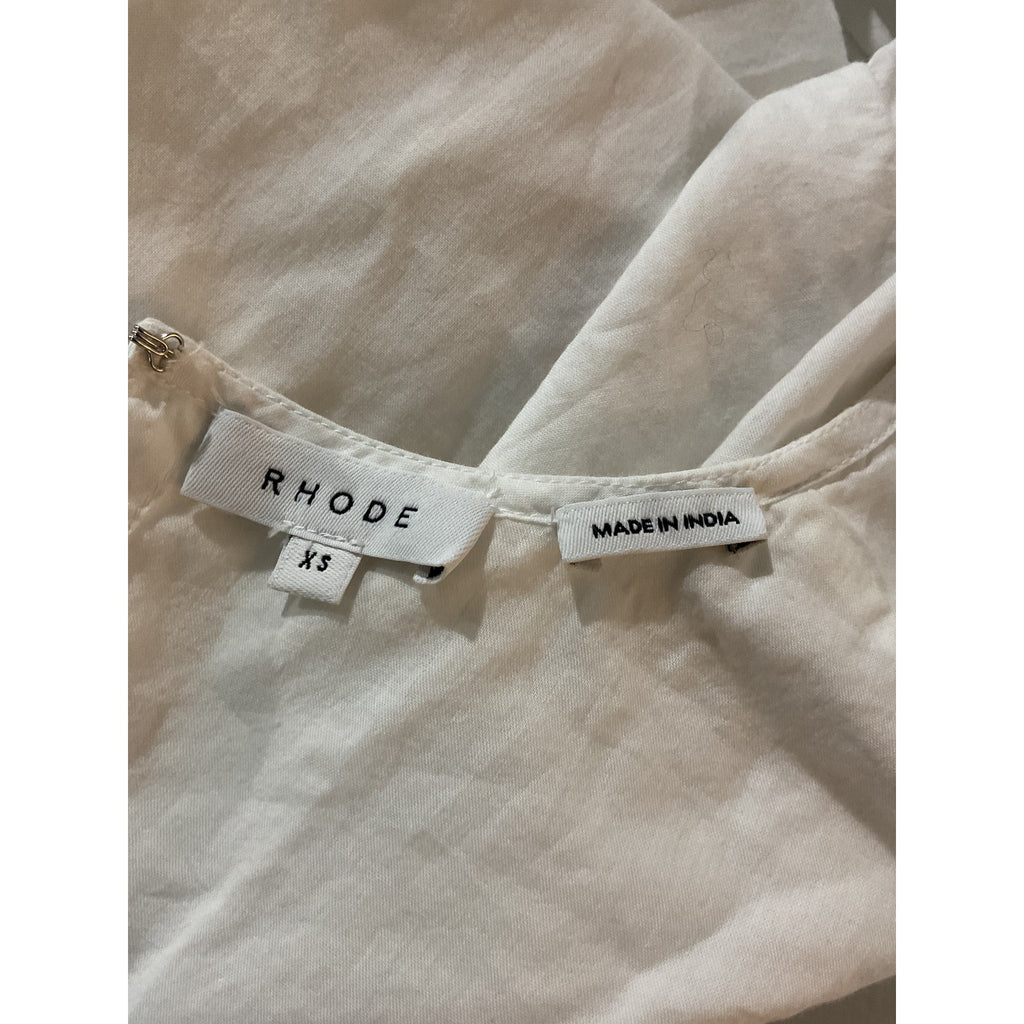 Rhode 'Ella' White Cotton Dress Size XS