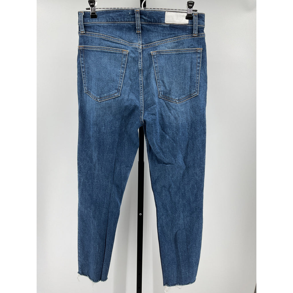 Re/Done '90S' Blue Cotton High Rise Jeans Size 30
