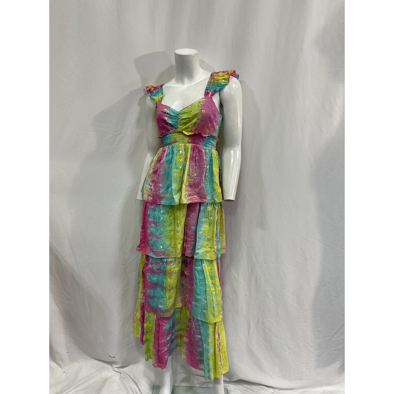 Saylor 'Leola' Green Cotton Midi Dress Size M
