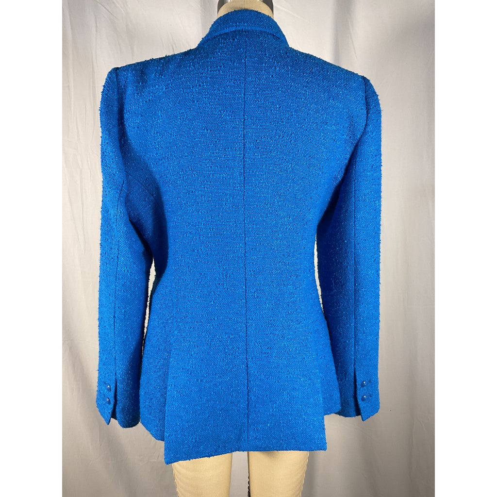 L'Agence 'Chamberlain' Blue Polyurethane Blazer Size 6