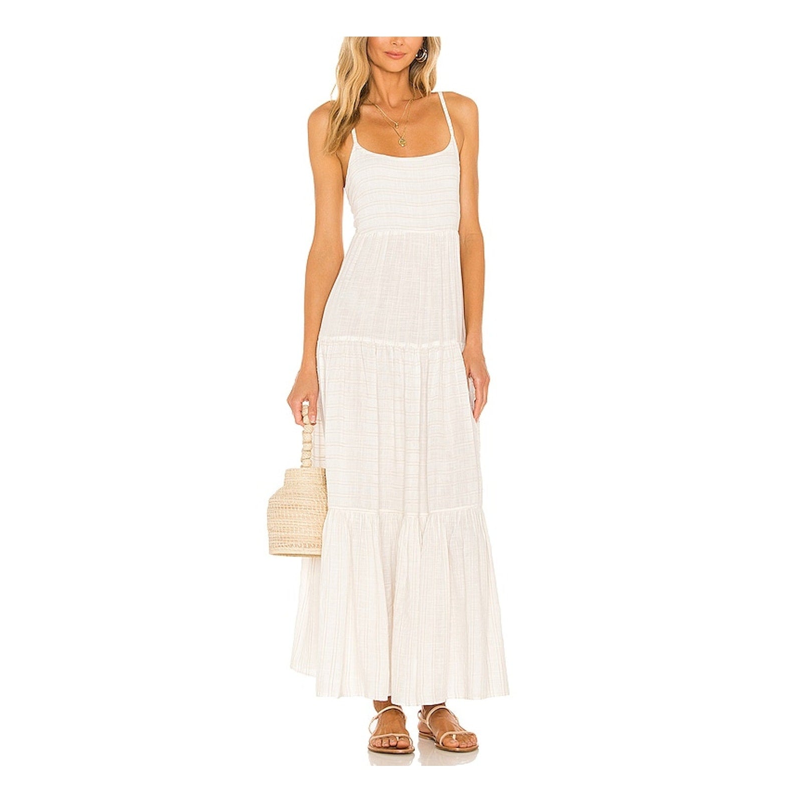 Lspace 'Santorini' Ivory Viscose Dress Size S