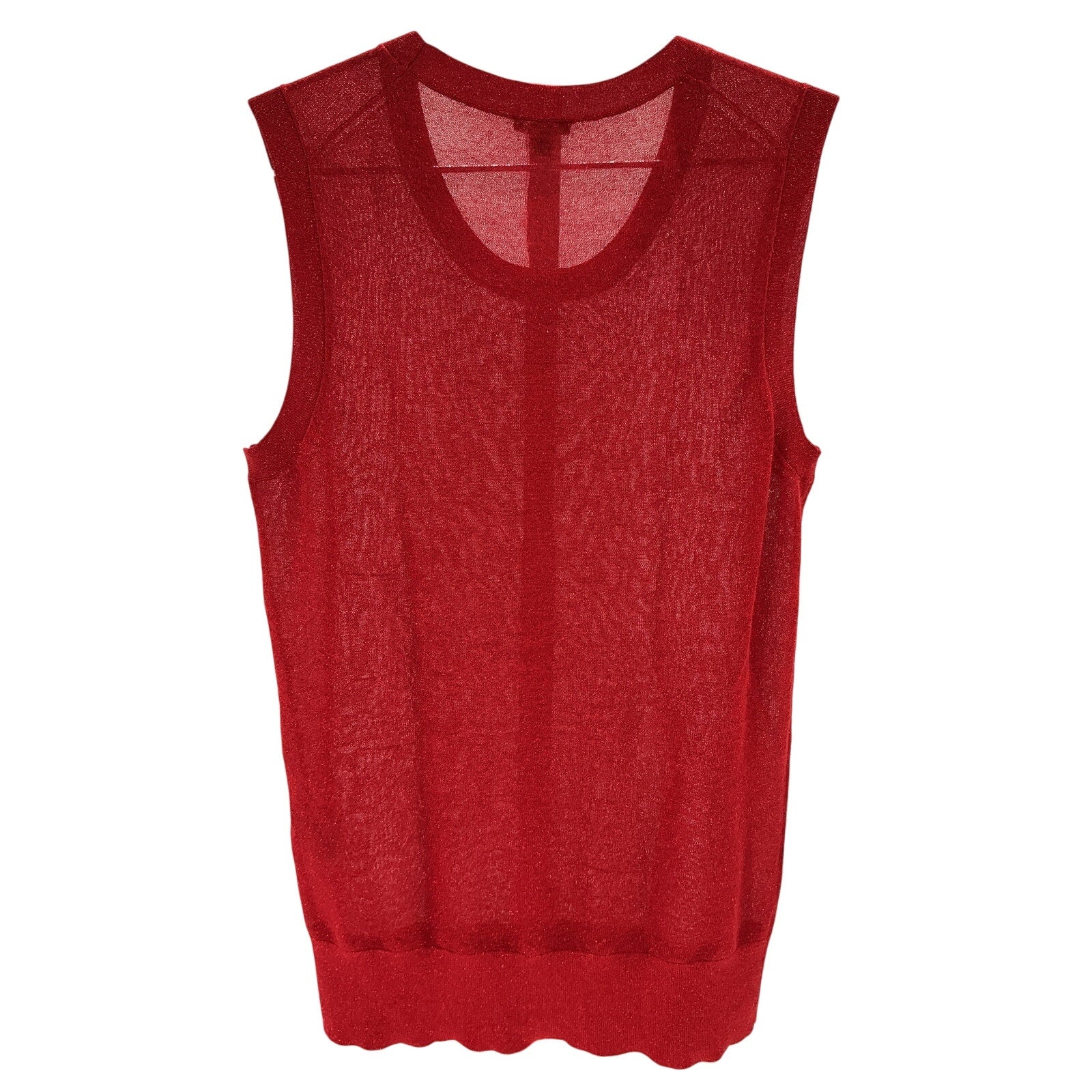 Joseph 'Lurex' Red Viscose Tank Top Size S