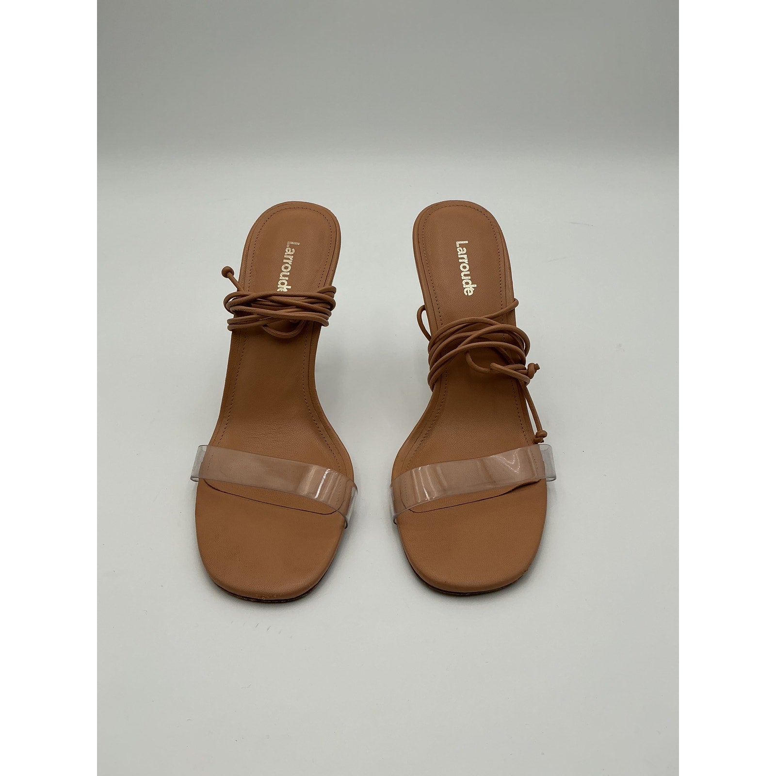 Larroude 'Gloria' Tan Leather Heel Size 7