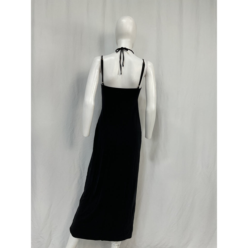 L*Space 'Naomi' Black Lyocell Strappy Midi-Dress Size L