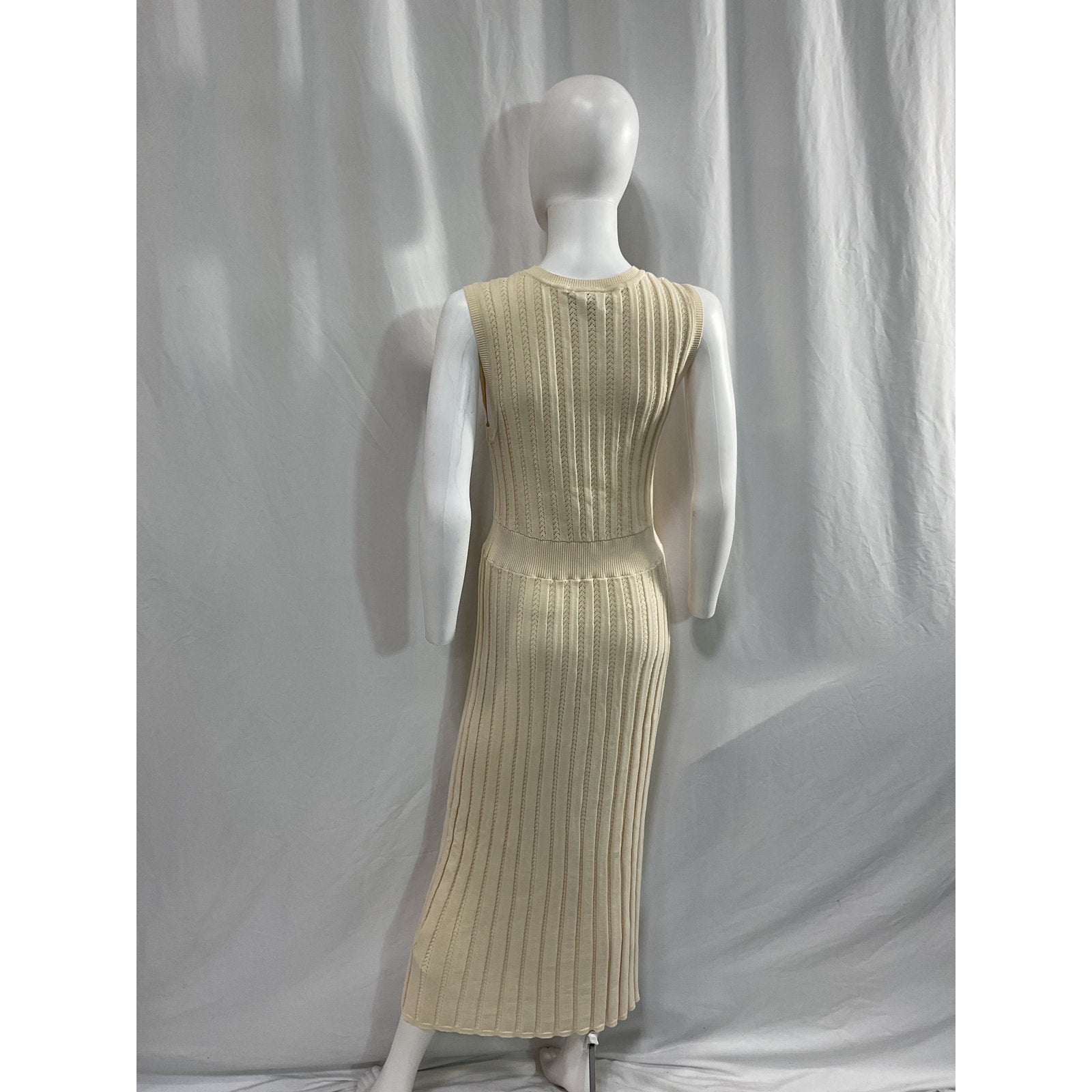 Varley 'Florian' White Knit Dress Size M
