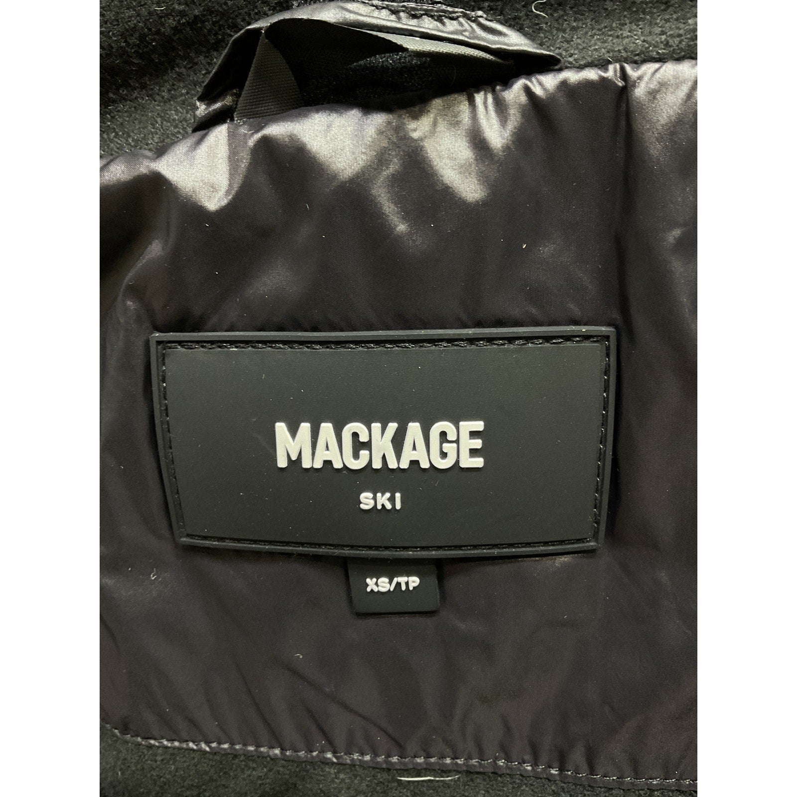 Mackage 'Elita' Silver Stand-Neck Down Coat Size XS