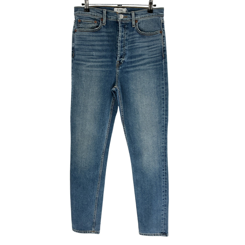 Re/Done '90'S' Blue Cotton Orginals Ultra High Rise Skinny Denim Jean Size 29
