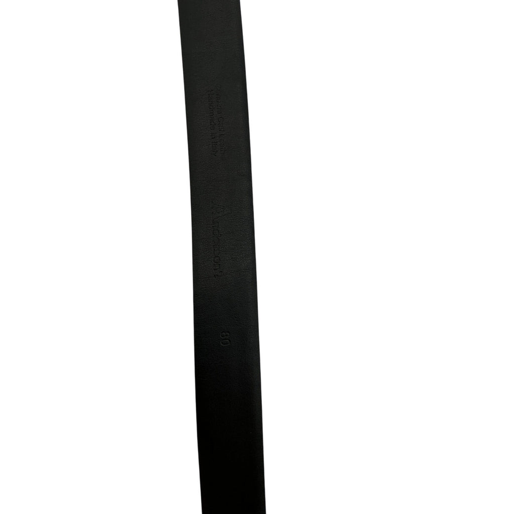 Anderson's Black Leather Croc-Effect Belt Size 80