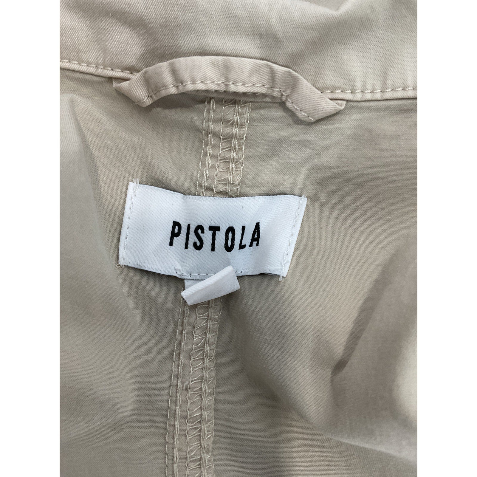 Pistola 'Meg' White Short Sleeve Zip Front Romper Size S