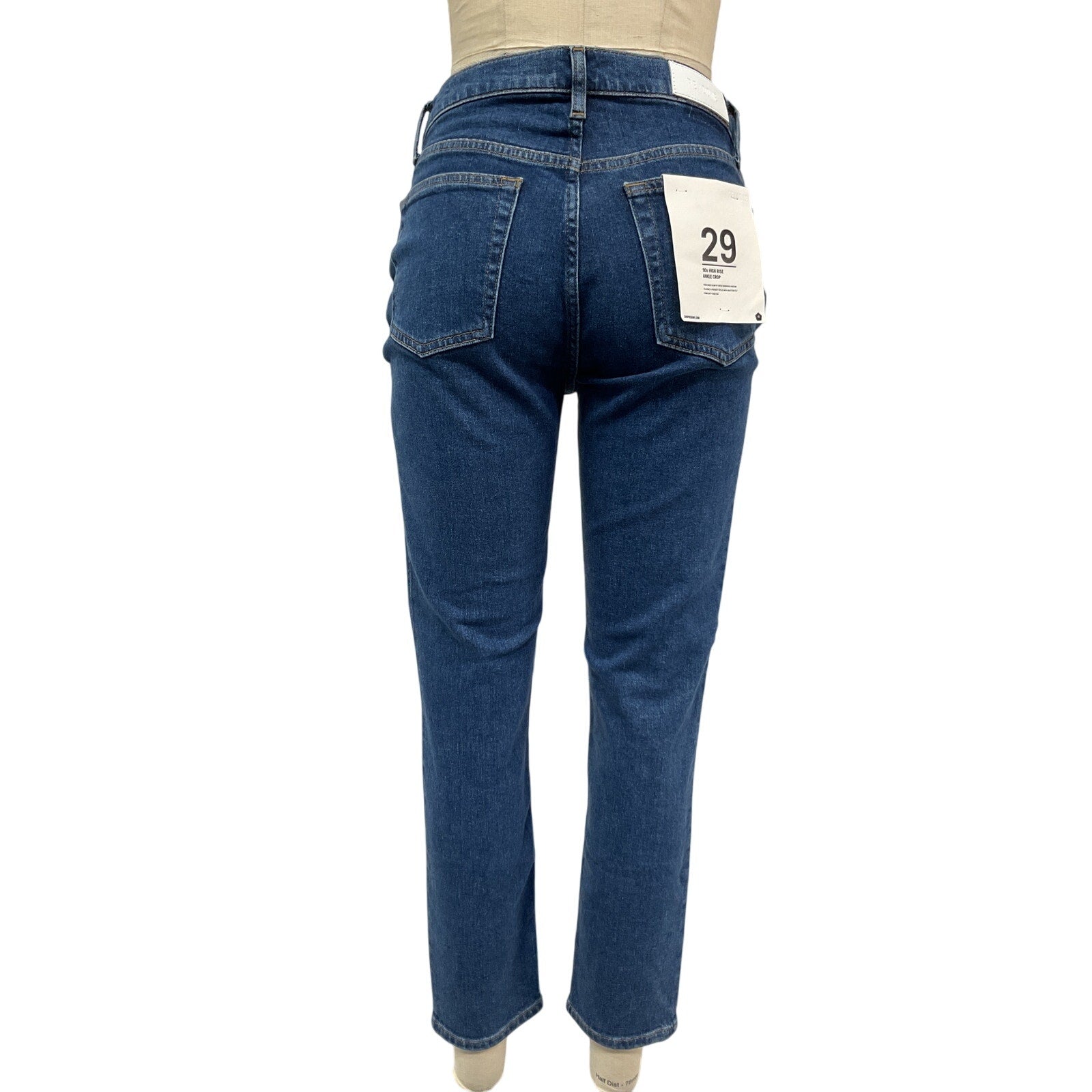 Re/Done '90S' Blue Cotton High-Rise Ankle Cropped Jeans Size 29 - NWT