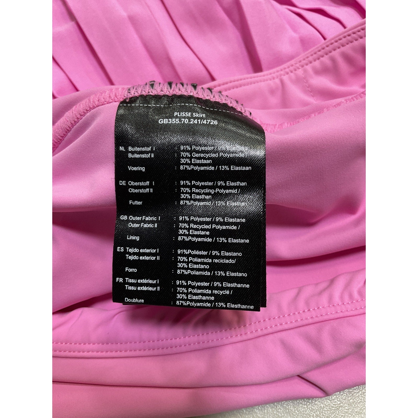 Goldbergh 'Plisse' Pink Polyester Skirt Size S