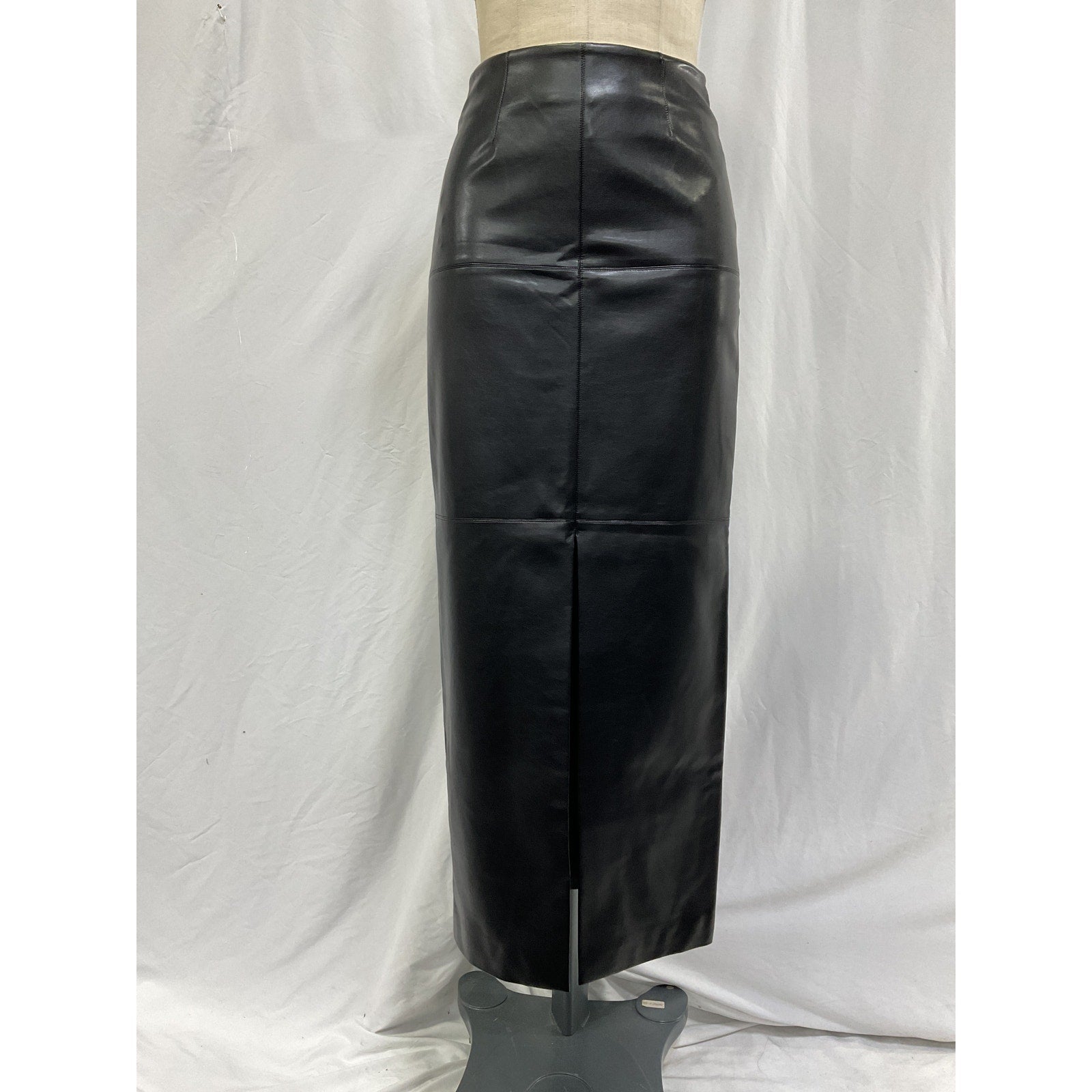 Nicholas 'Enid' Black Faux Leather Maxi Skirt Size 2