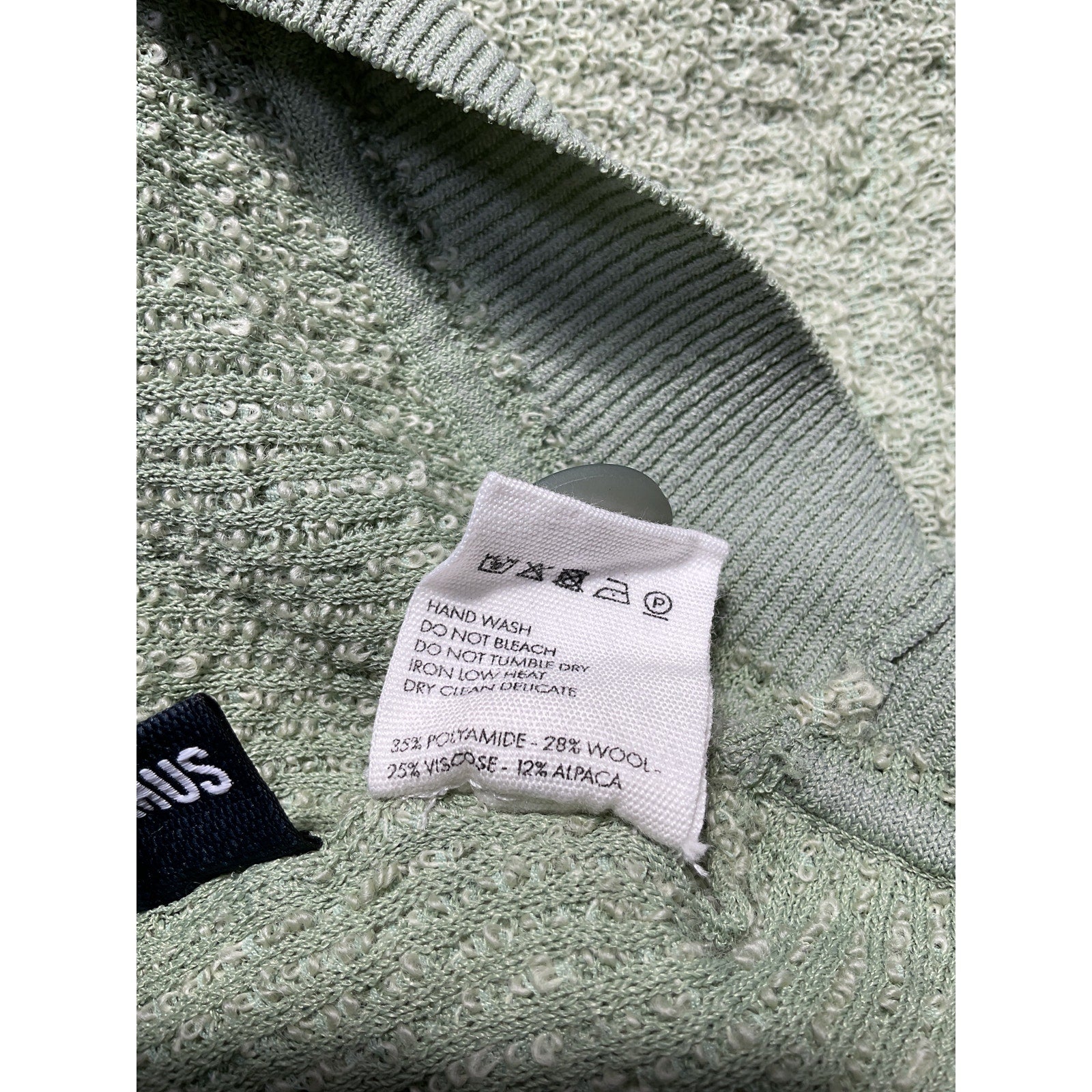 Jacquemus 'Le Campana' Green French Terrycloth Cardigan Size 36
