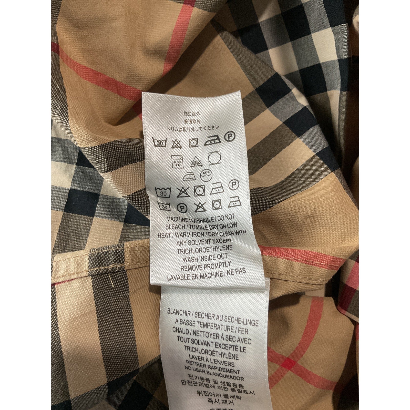 Burberry Beige Cotton Long Sleeve Shirt Size S