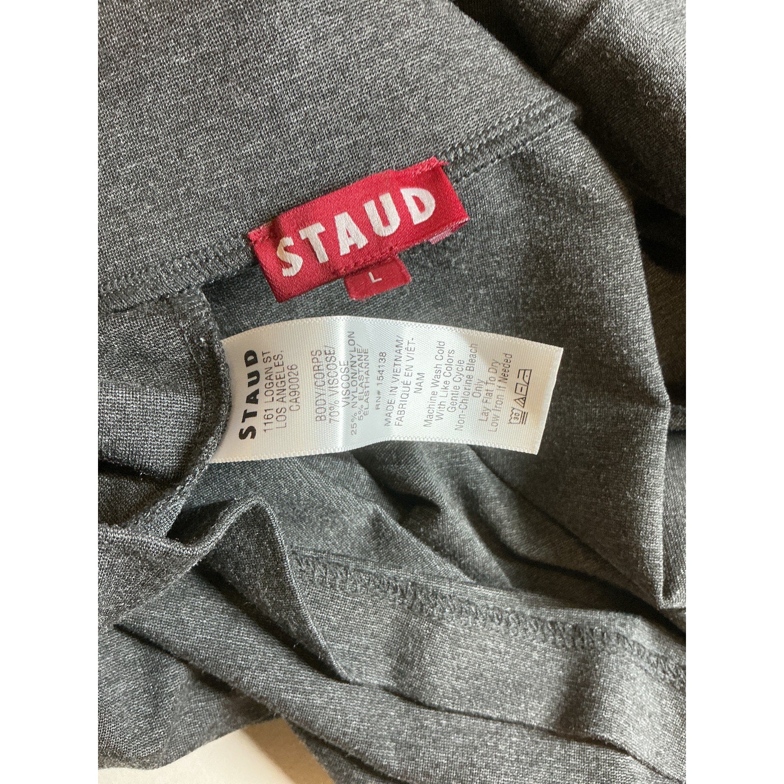 Staud 'Binoche' Grey Viscose Top Size L