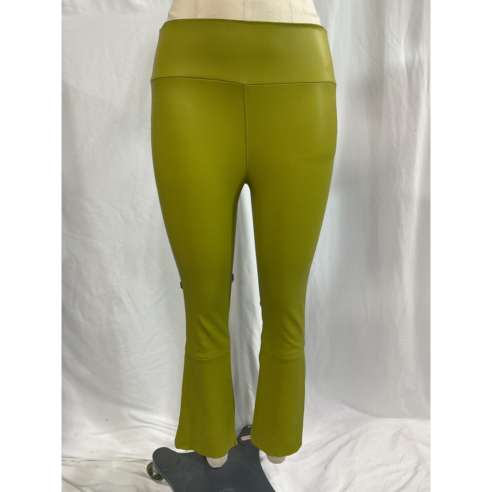 Sprwmn 'Leather' Green Leather Straight Leg Pants Size S