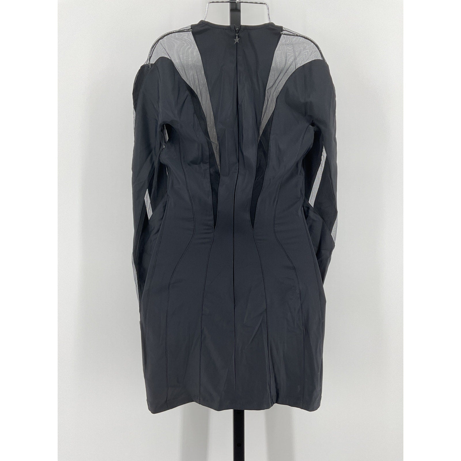 Mugler Black Polyamide Body Shaping Mini Dress Size 34