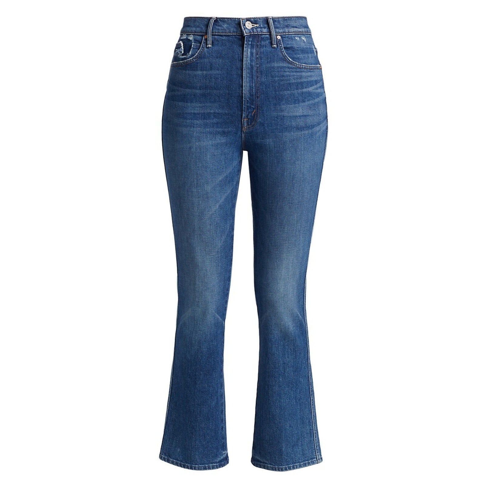 Mother 'Smokin' Blue Cotton Flared Leg Denim Jean Size 27