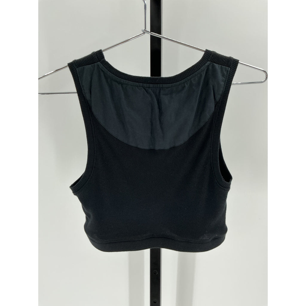 Loewe Cropped Anagram Black Cotton Tank Top Size M