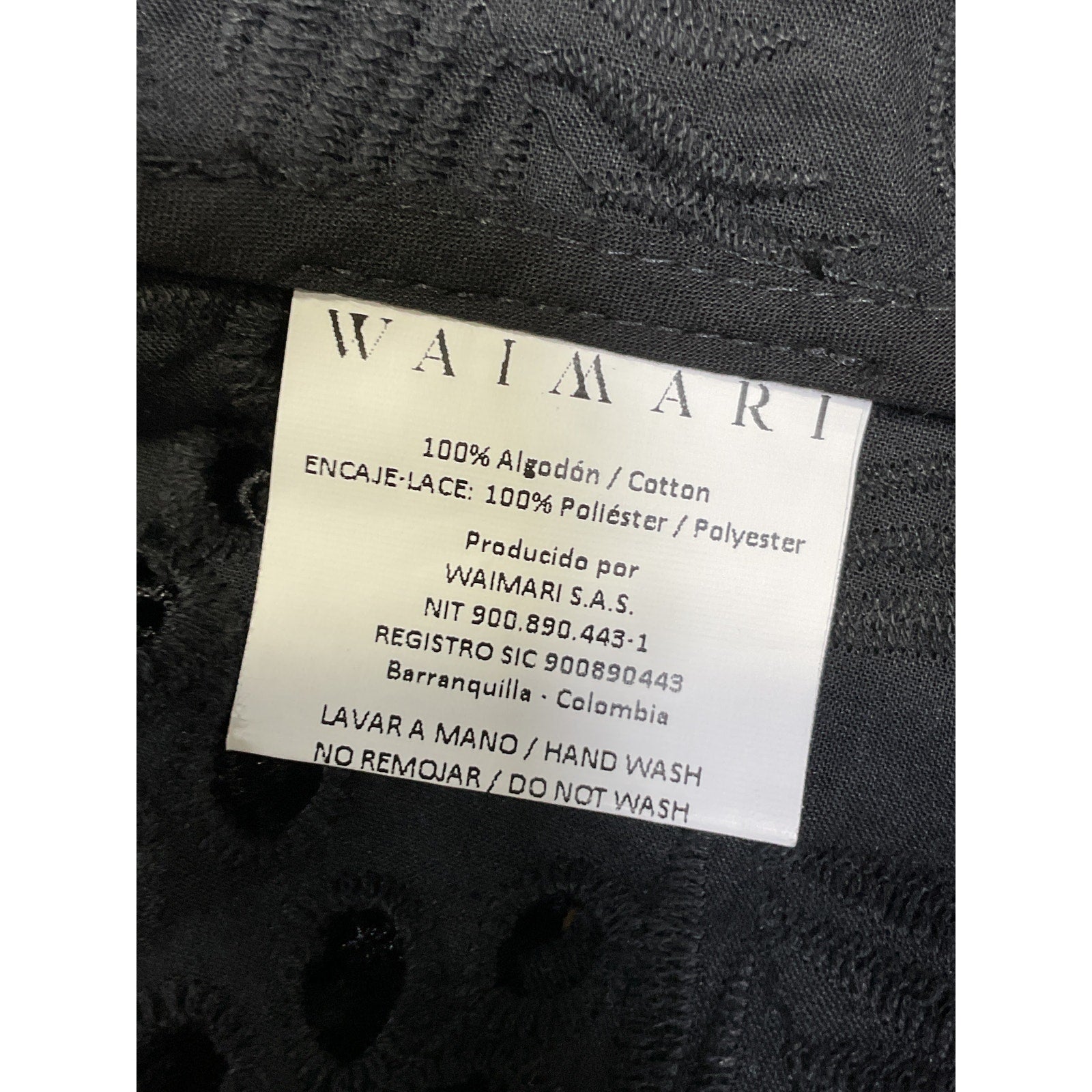 Waimari 'Vistamar' Black Lace Trim Kimono Size XS