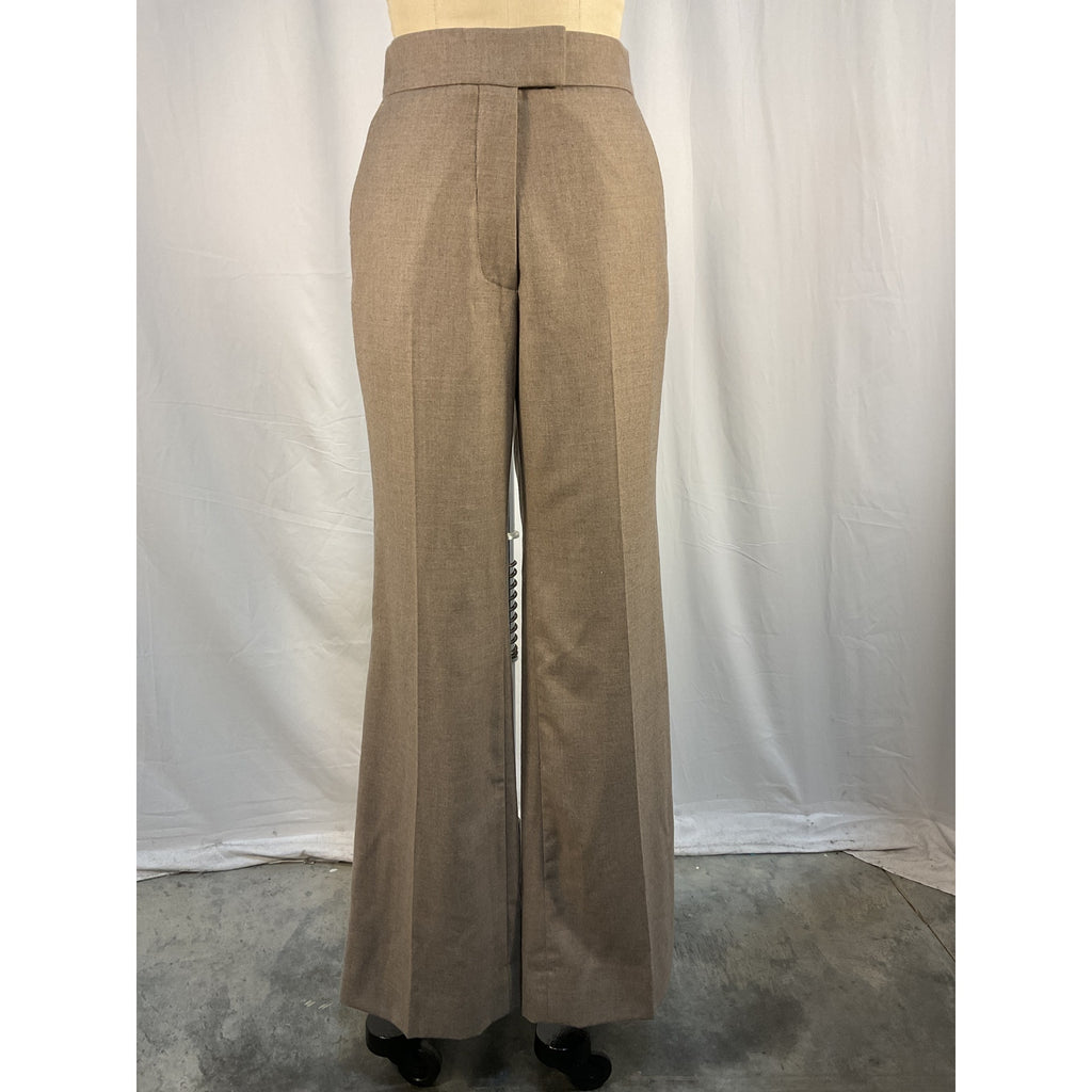 Raey Flared Tan Cashmere Tailored Trousers Size 8