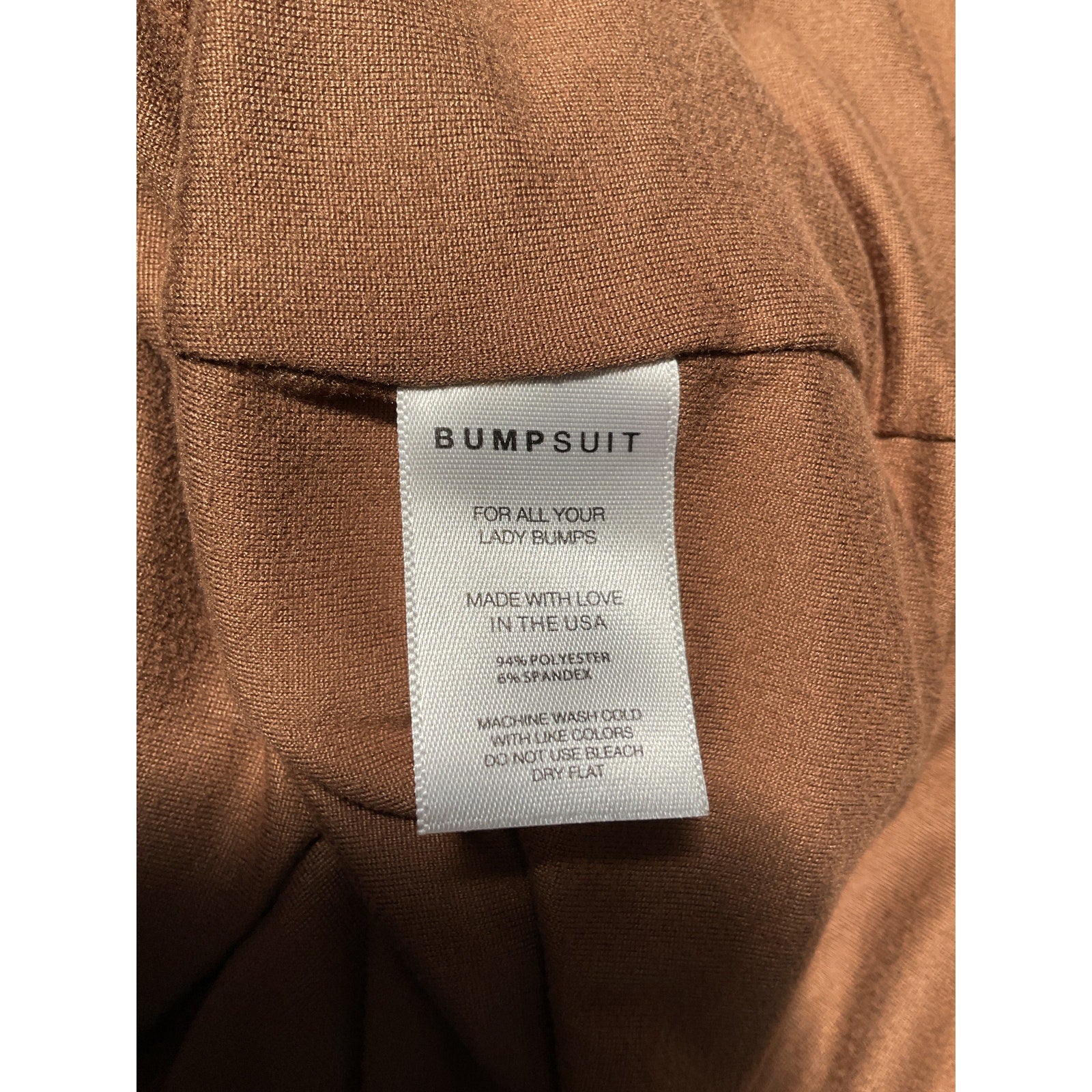 Bumpsuit 'The Angelina' Brown Off Shoulder Dress Size M