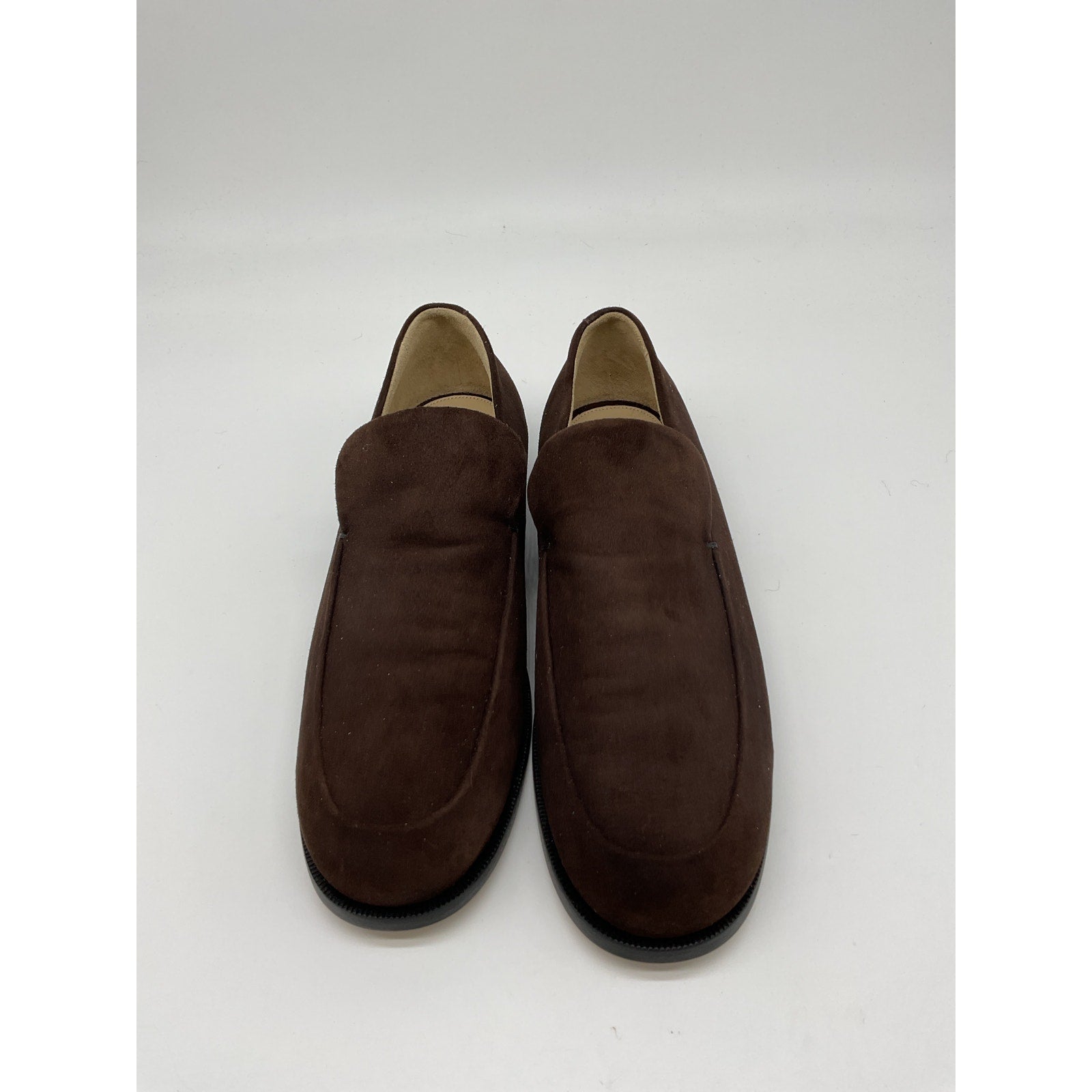 Khaite 'Alessio' Brown Leather Suede Loafers Size 11