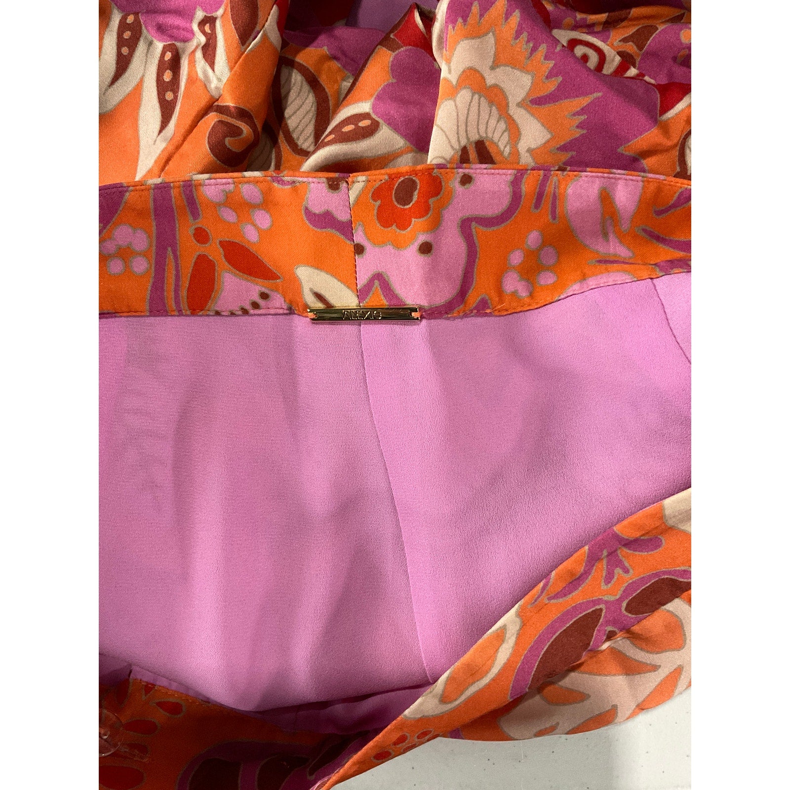 Alexis 'Flore' Orange Viscose Short Size S