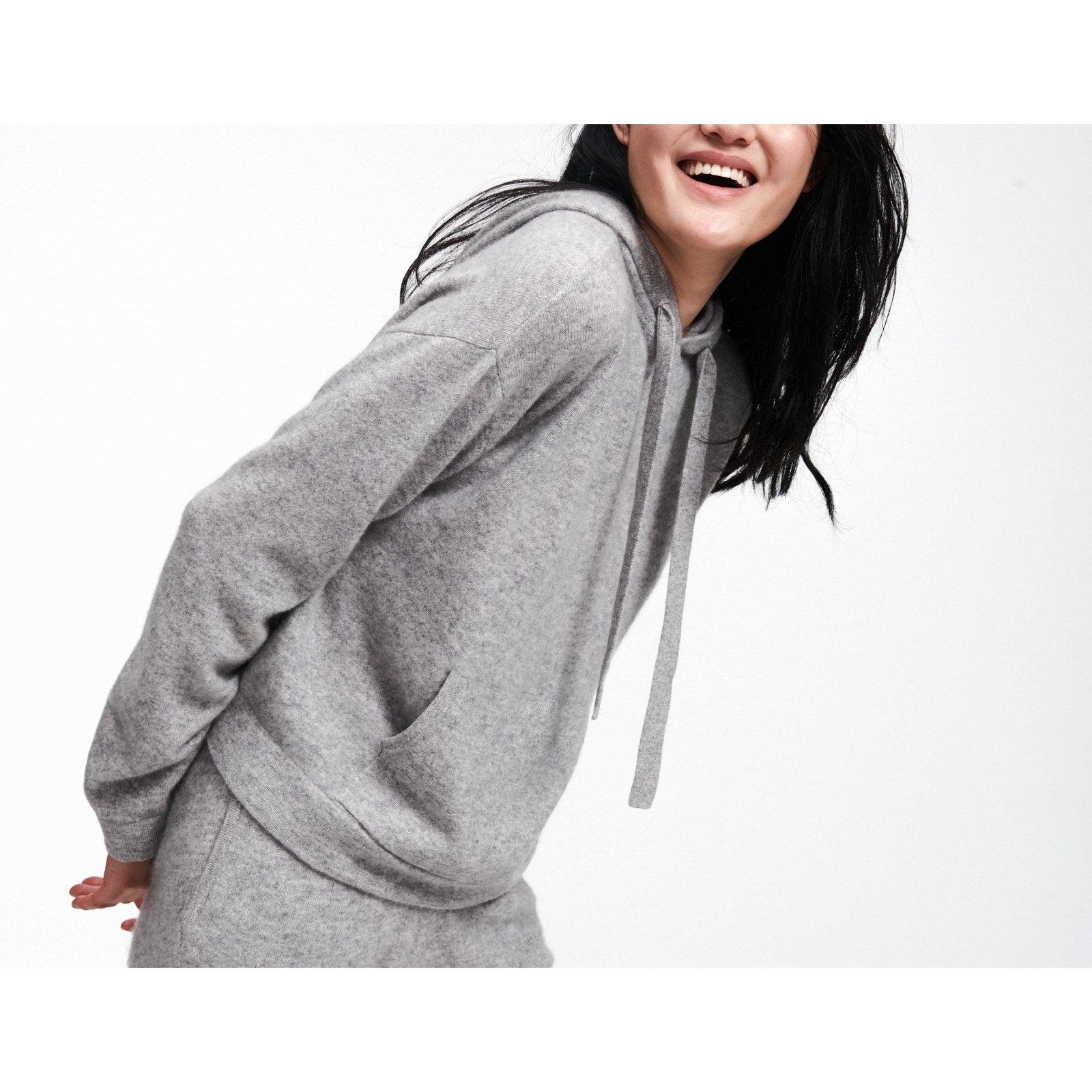 Naadam Off-Duty Grey Cashmere Hoodie Size XS