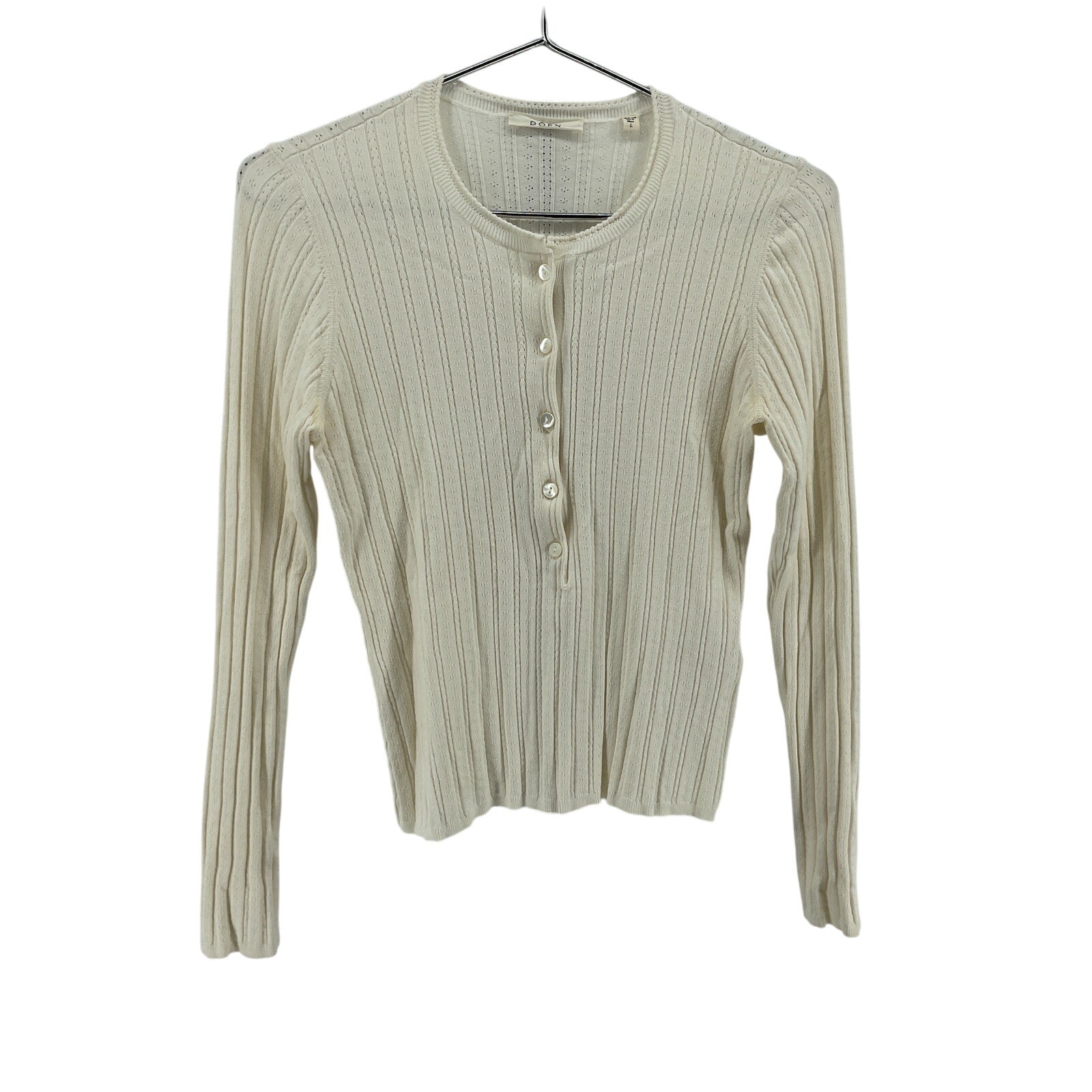 D�en 'Ellis' Ivory Henley Top Size L