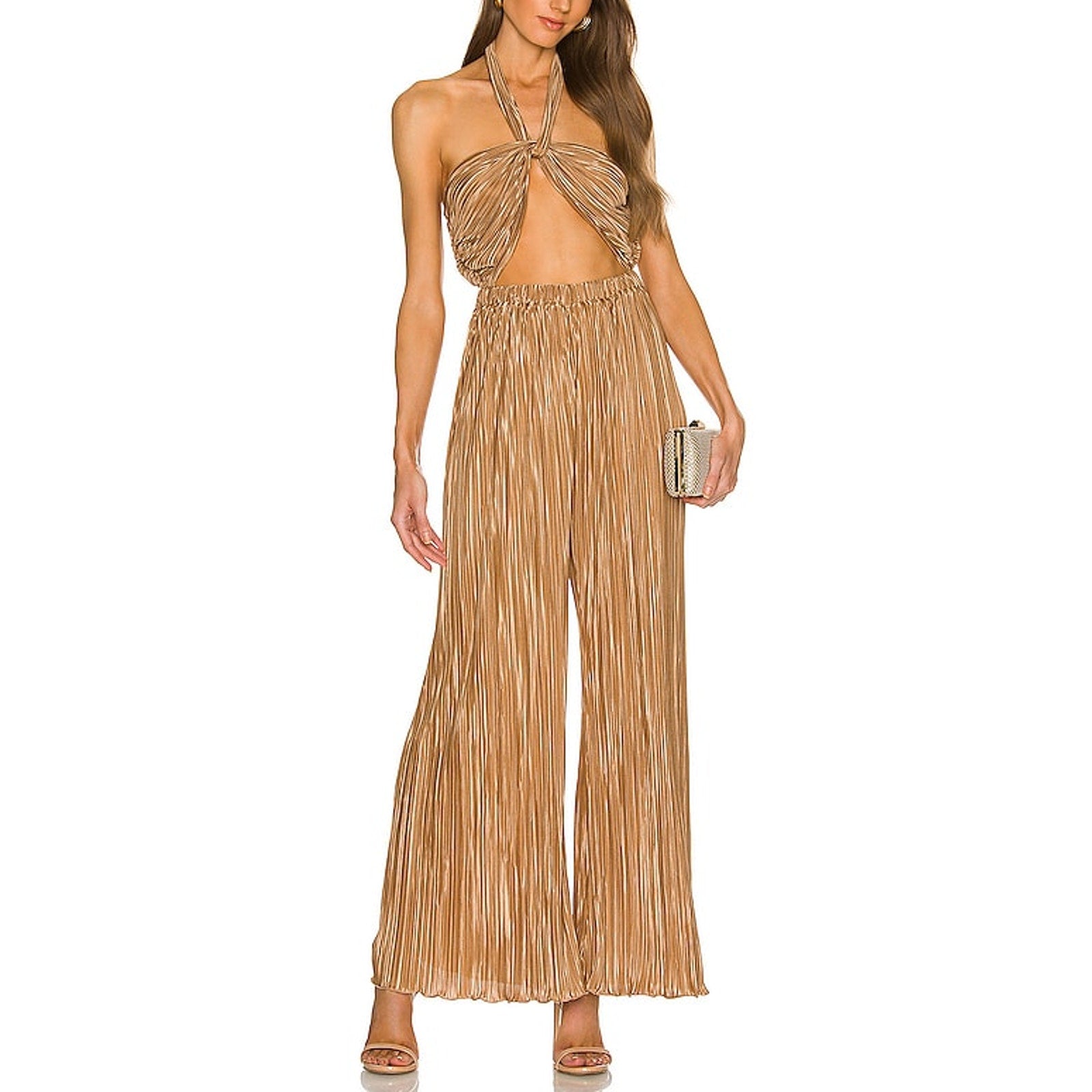 Lpa 'Baina' Brown Polyester Jumpsuit Size S