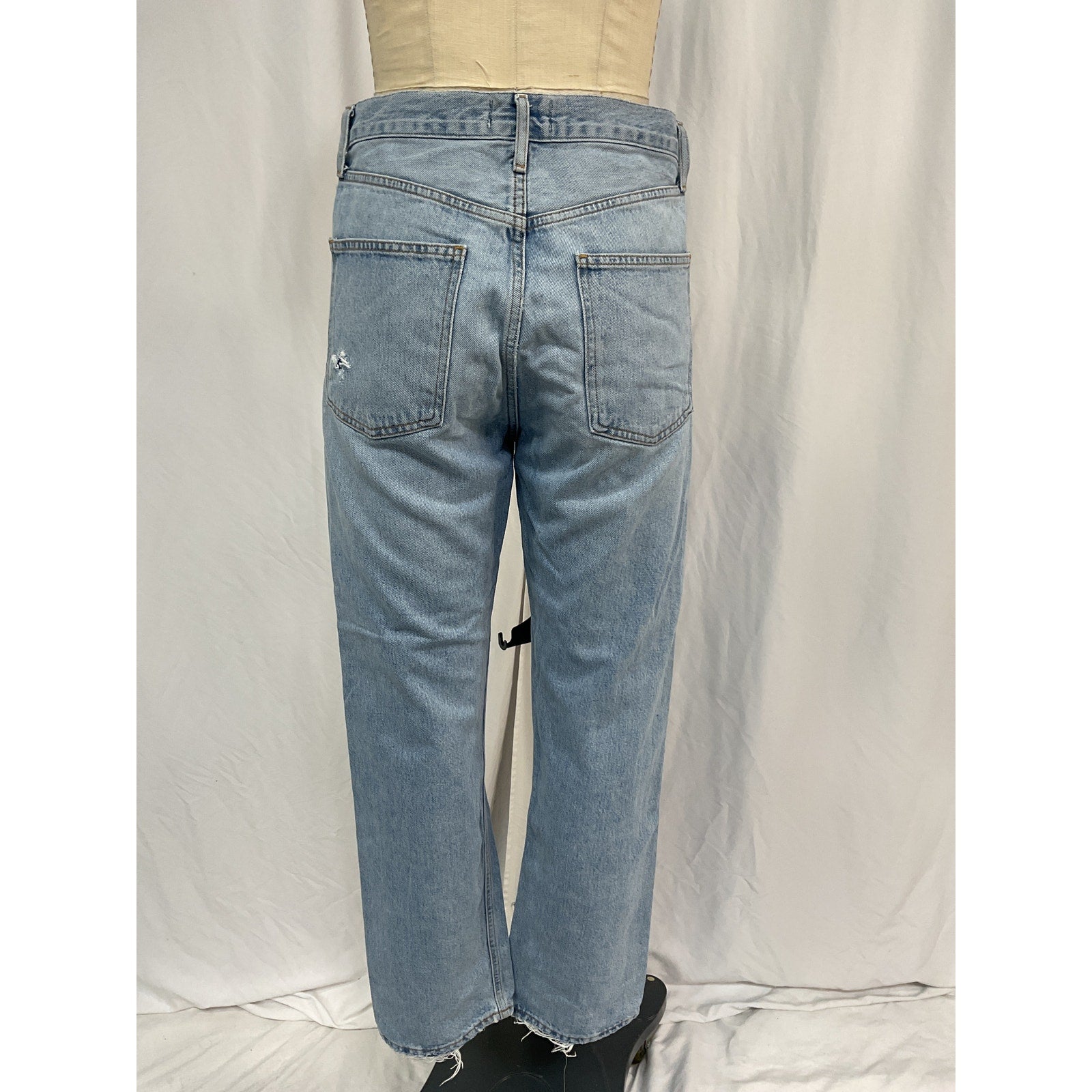 Agolde '90'S' Blue Cotton Mid Rise Loose Fit Denim Jean Size 26