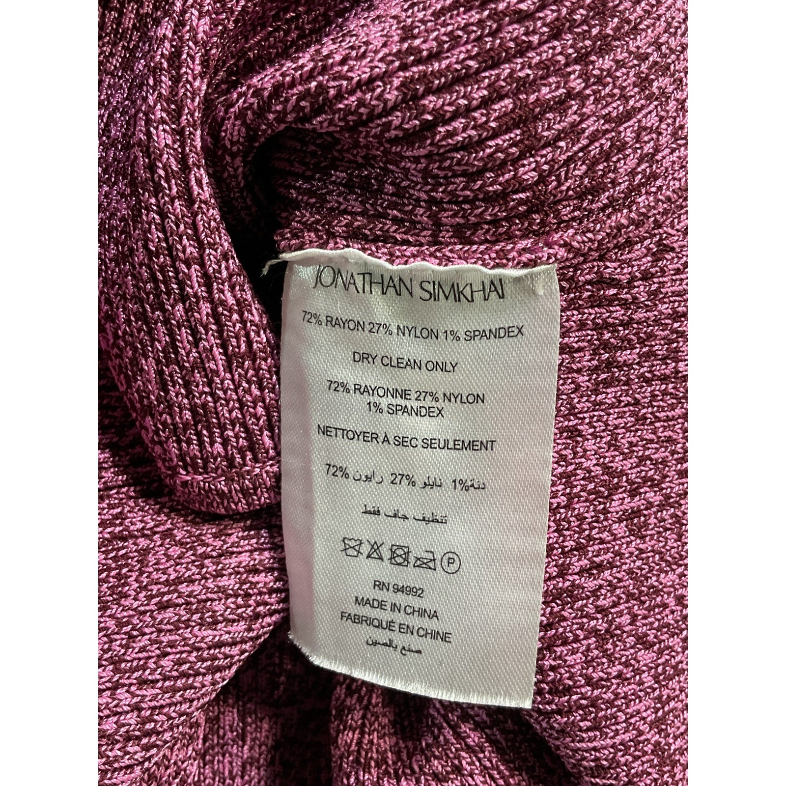 Simkhai 'Alexia' Pink Marled Halterneck Tie Top Size XS