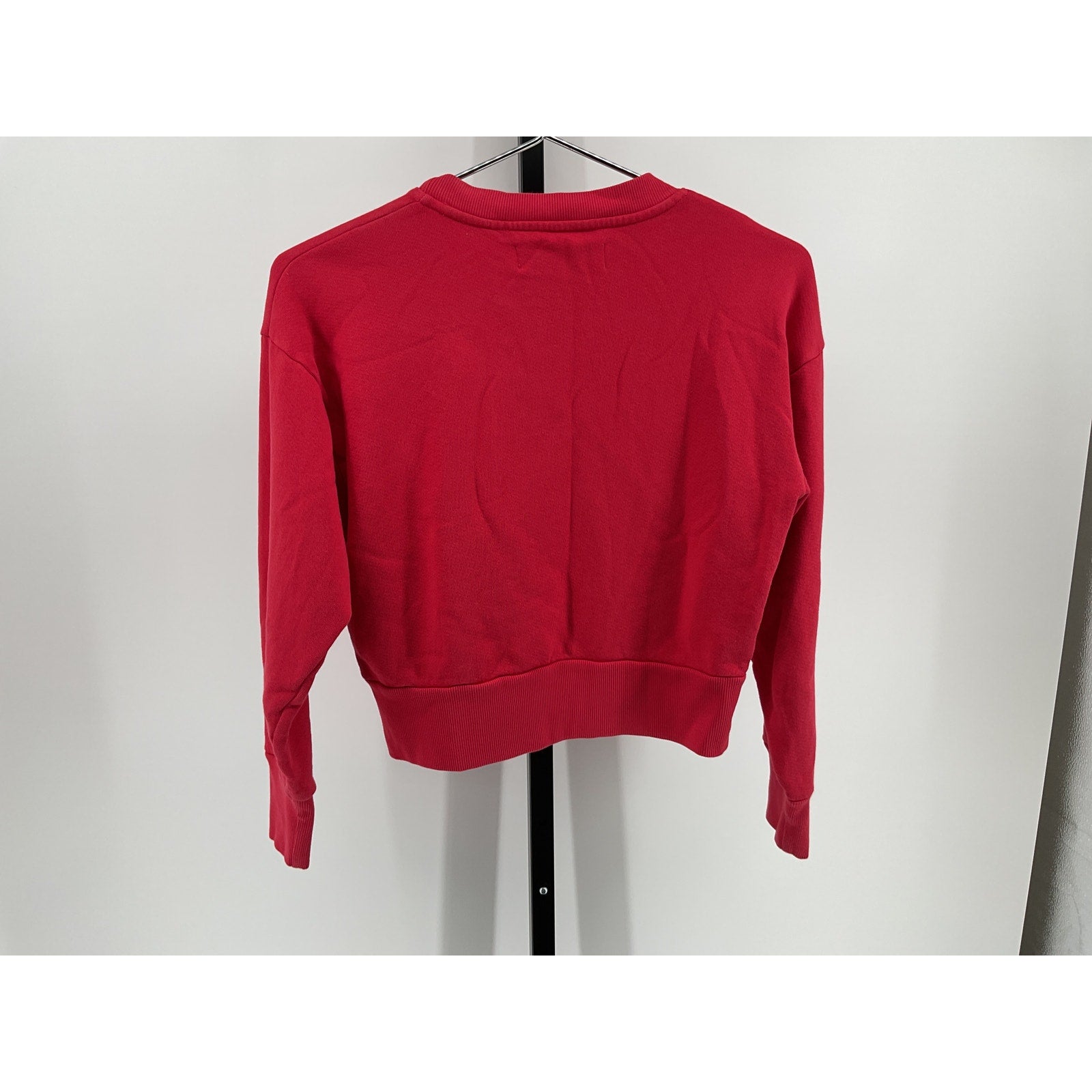 Sprwmn Logo Shrunken Red Cotton Sweatshirt Size M