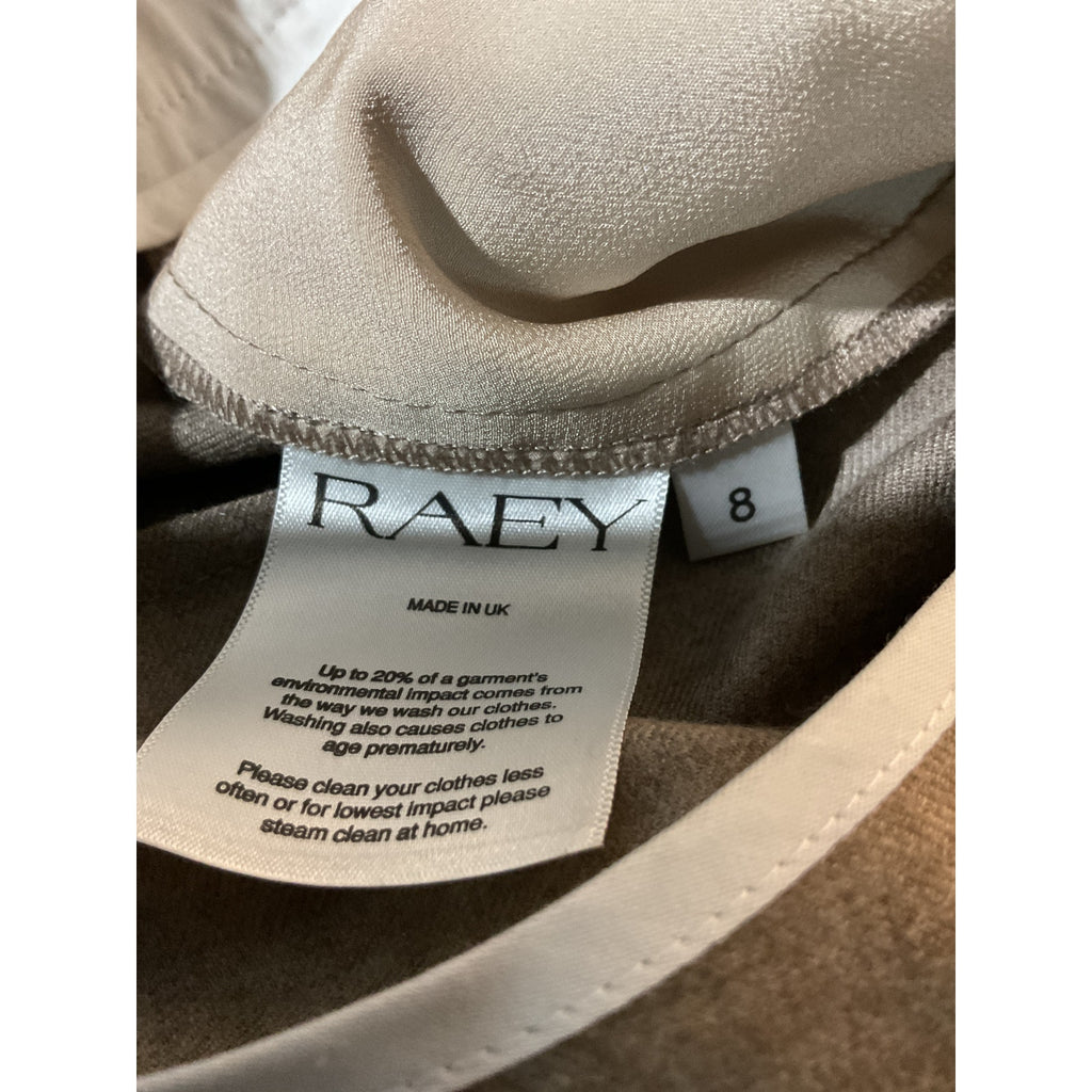 Raey Flared Tan Cashmere Tailored Trousers Size 8