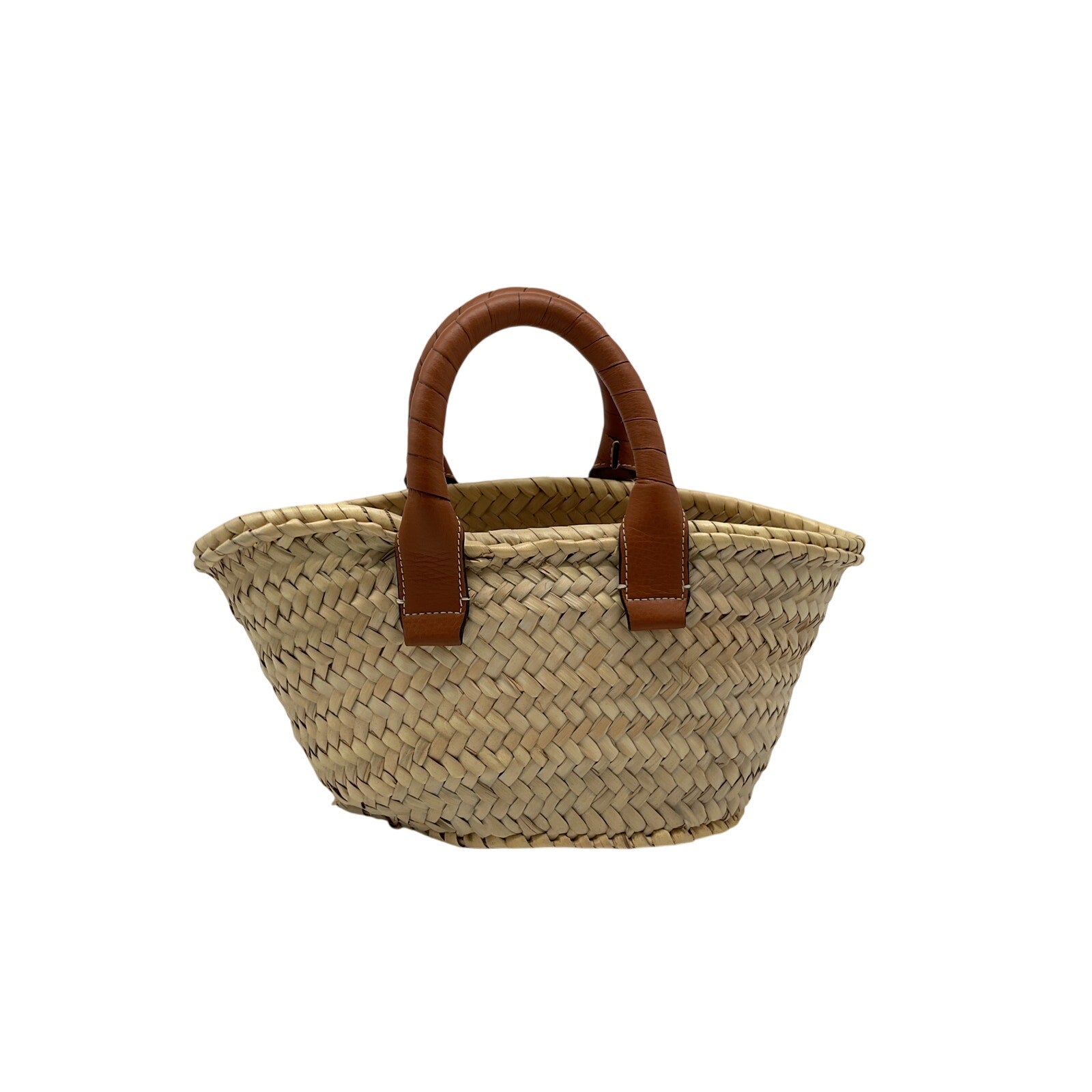 Chlo� 'Marcie' Beige Mini Raffia & Leather Tote