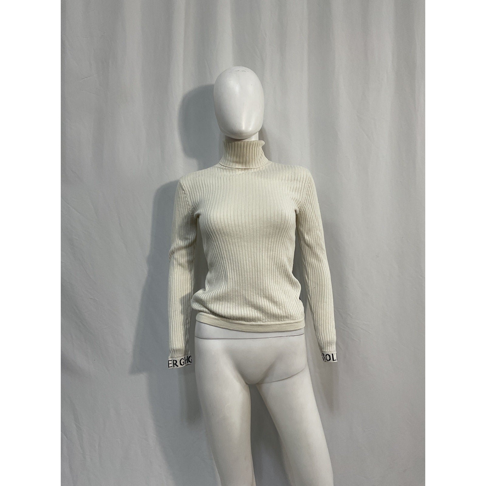 Goldbergh 'Mira' White Acrylic Turtleneck Sweater Size XS